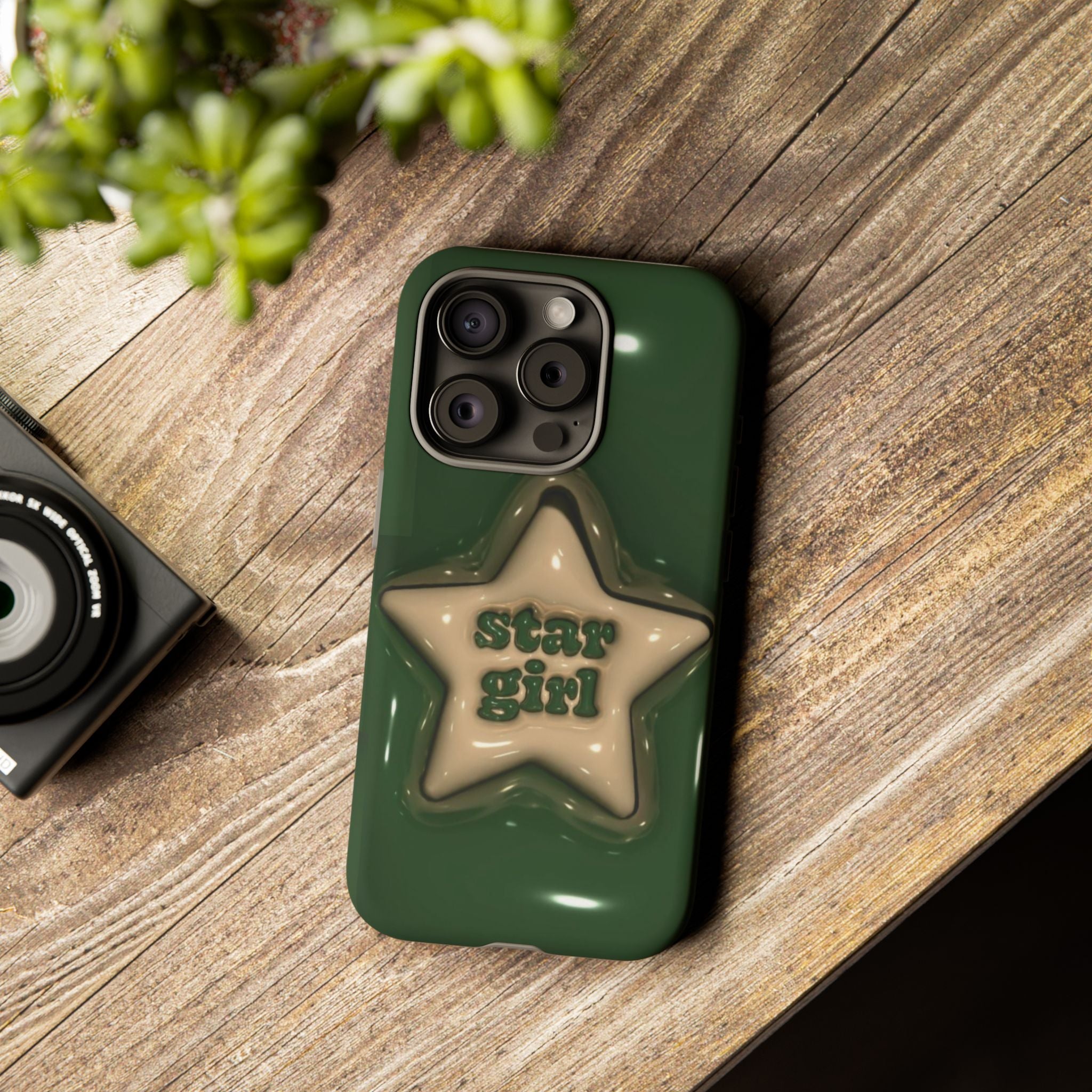 Star Girl iPhone Case — Green Star Protective Case