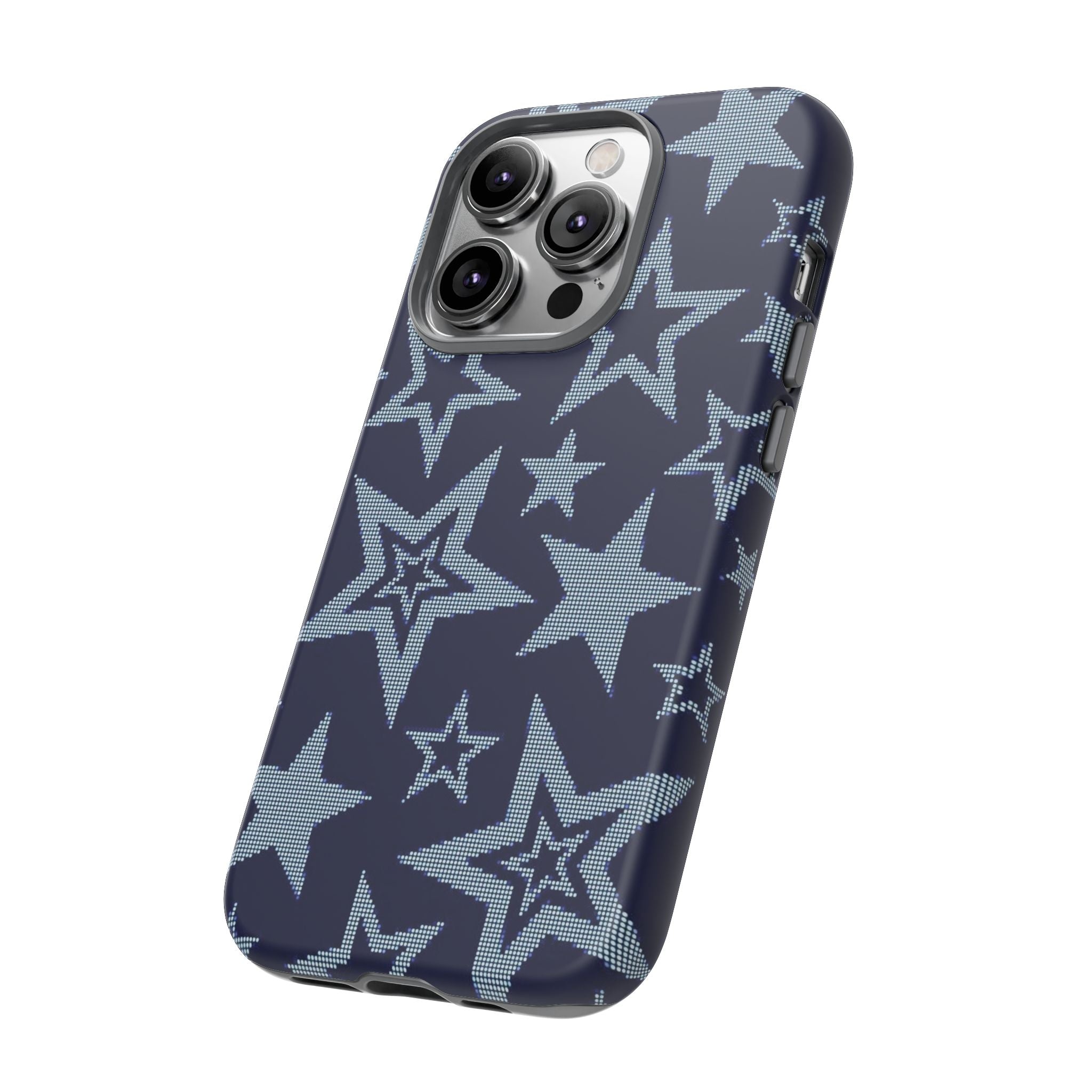 Navy Star Pattern Tough iPhone Case