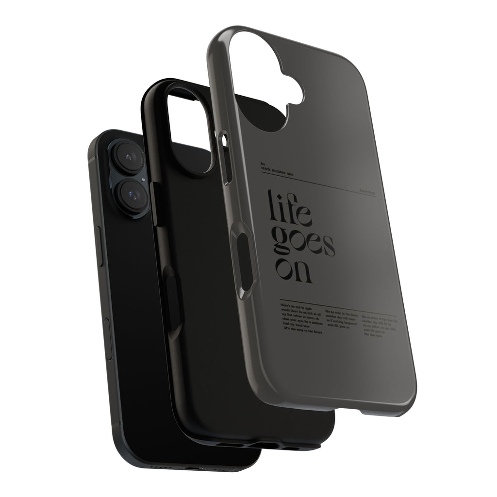 iPhone Case — Minimal 'life goes on' Protective Silicone Cover