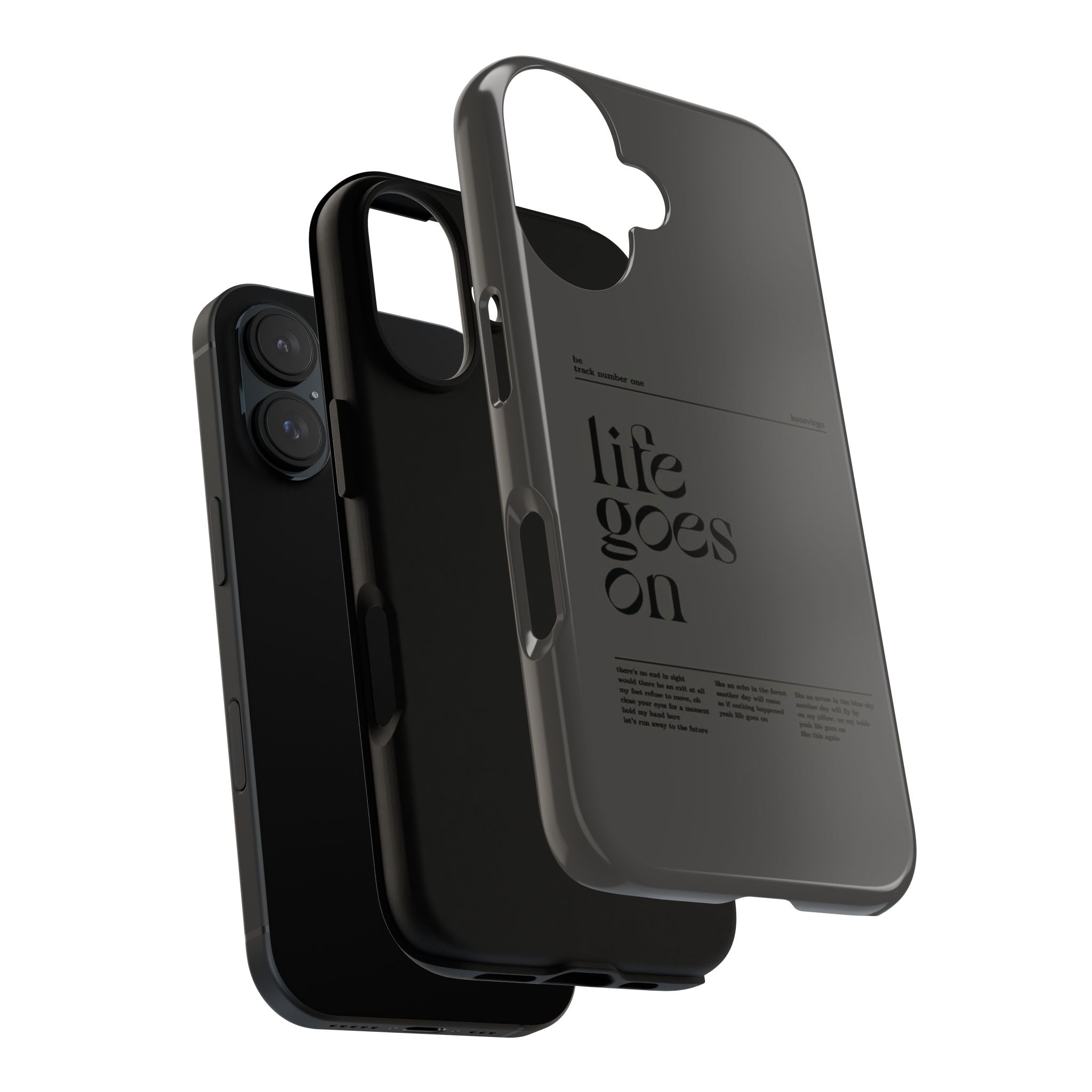 iPhone Case — Minimal 'life goes on' Protective Silicone Cover