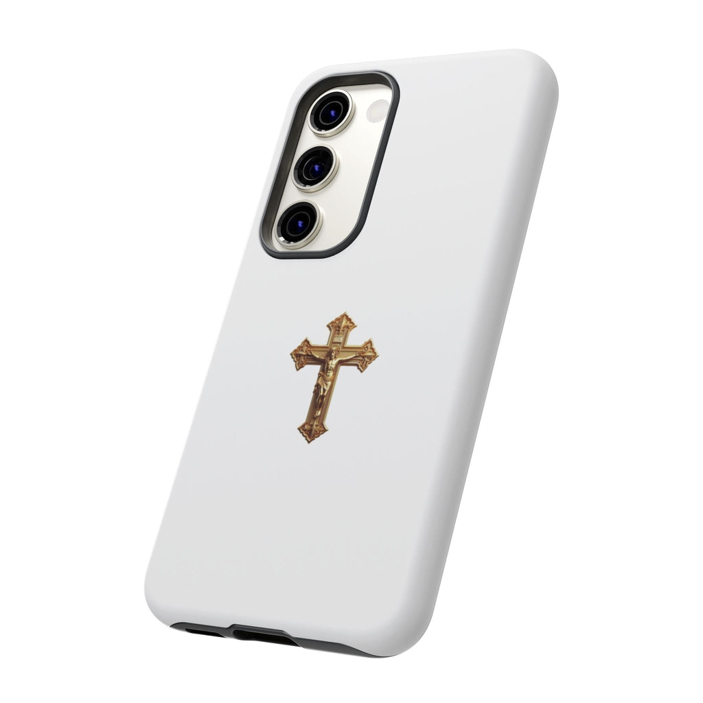 Gold Cross Tough Phone Case | Protective Cover