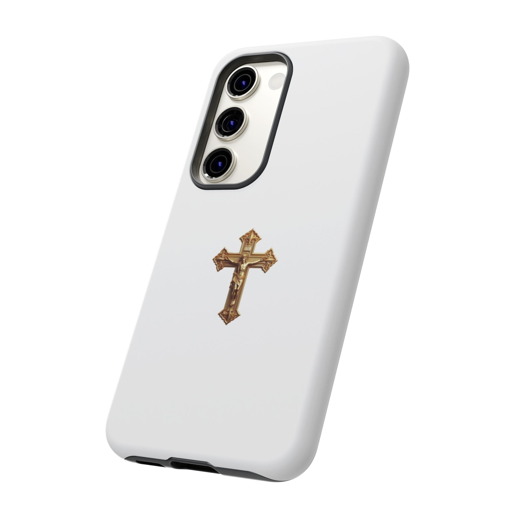 Gold Cross Tough Phone Case | Protective Cover