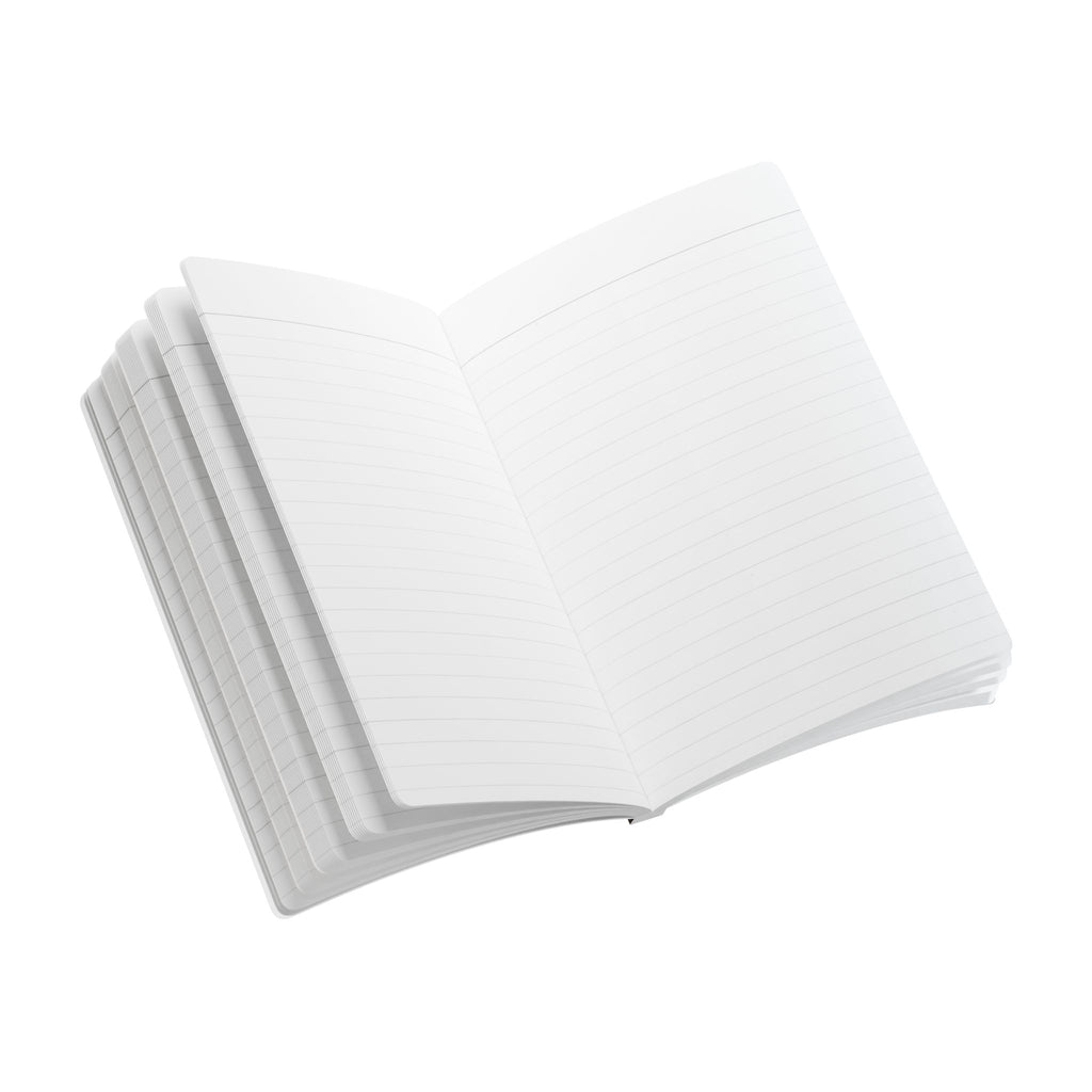 "We love because He first loved us" (1 John 4:19) Brown Striped Softcover Journal
