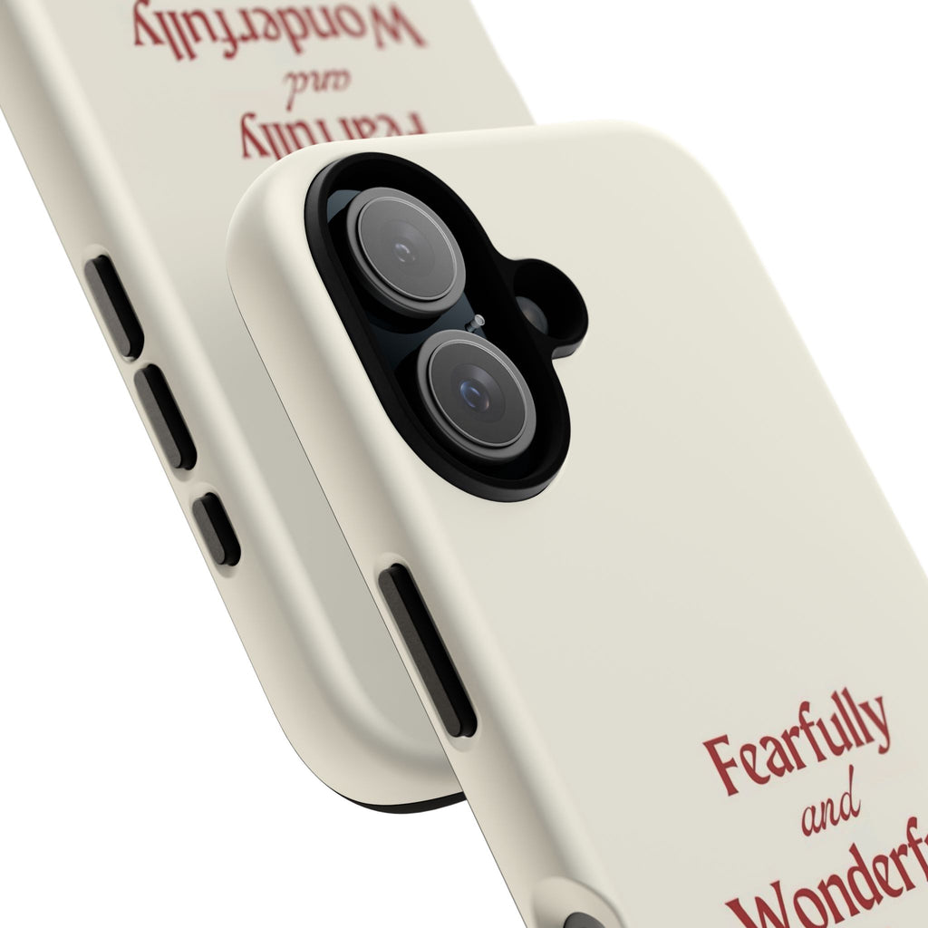 Tough Phone Case — "Fearfully and Wonderfully Made" Christian Scripture Protective Case