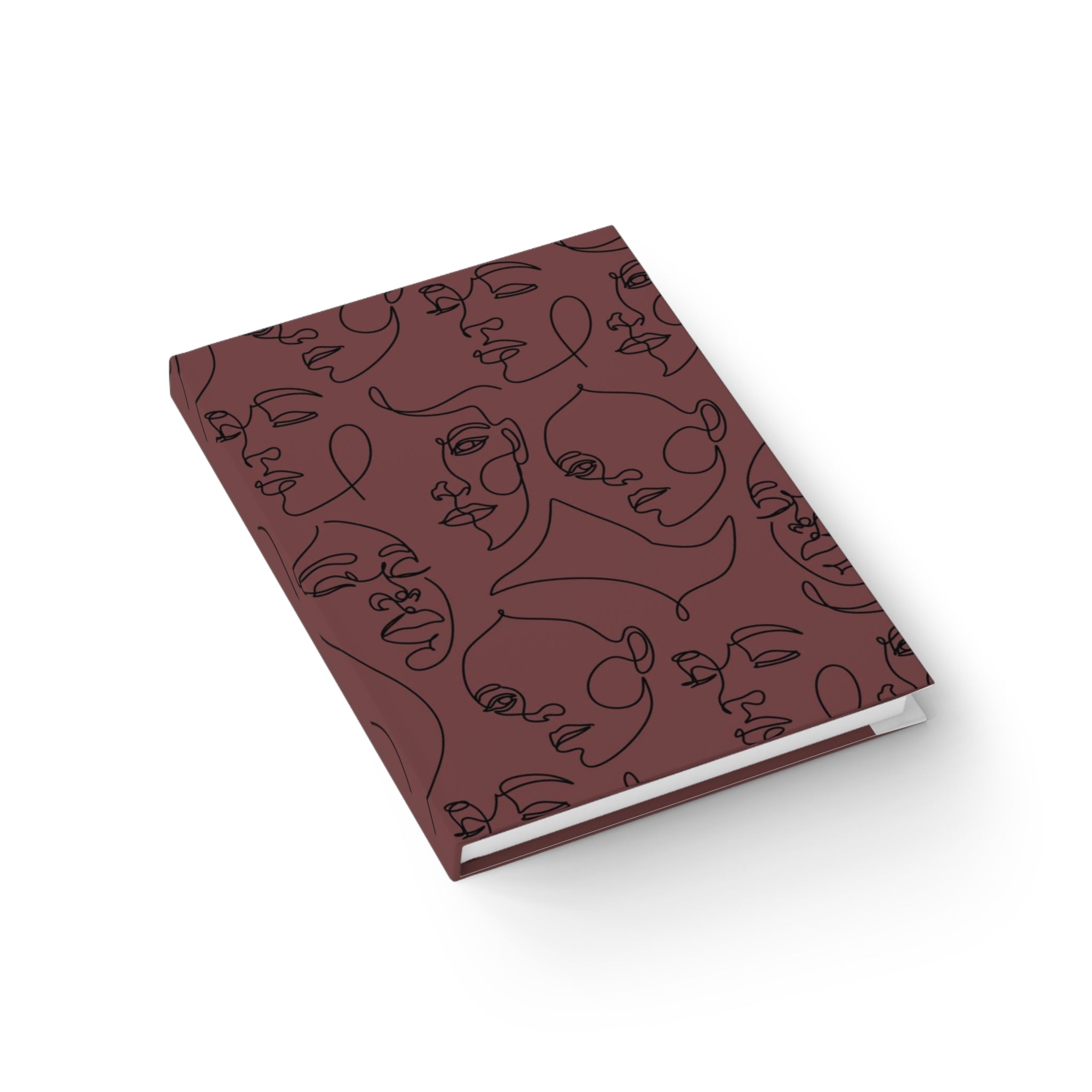 Abstract Faces Journal — Ruled Lined Notebook for Sketching, Notes & Daily Reflection