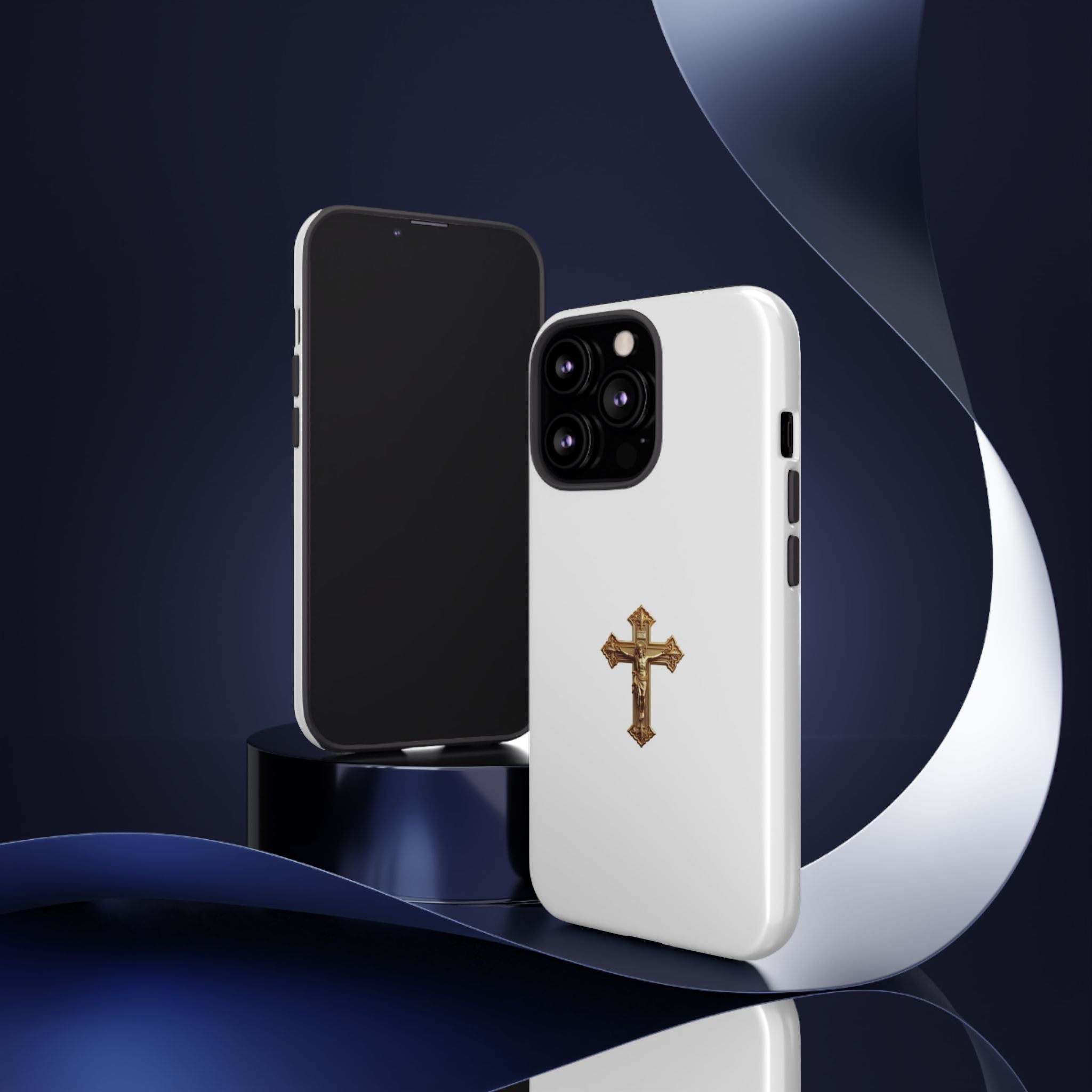 Gold Cross Tough Phone Case | Protective Cover