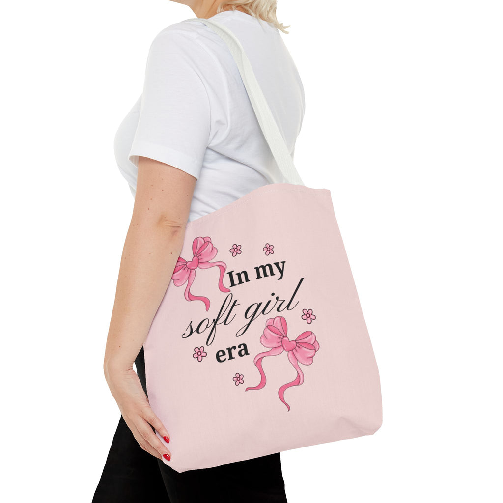 Tote Bag — "In My Soft Girl Era" Pink All-Over Print