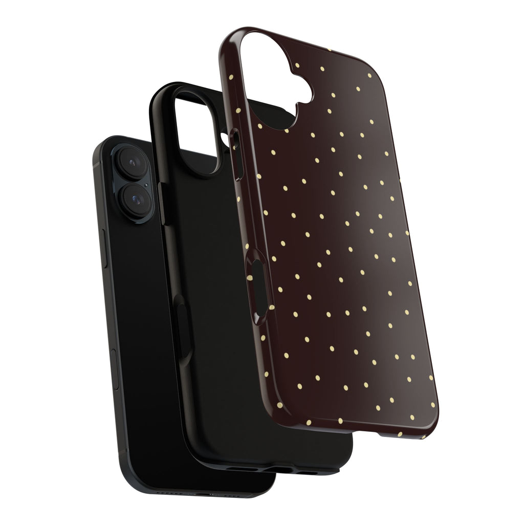 Brown Gold Polka Dot Tough Phone Case