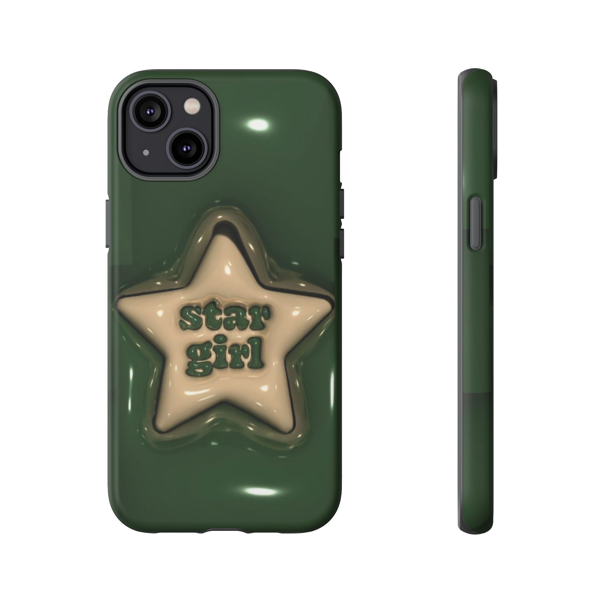 Star Girl iPhone Case — Green Star Protective Case