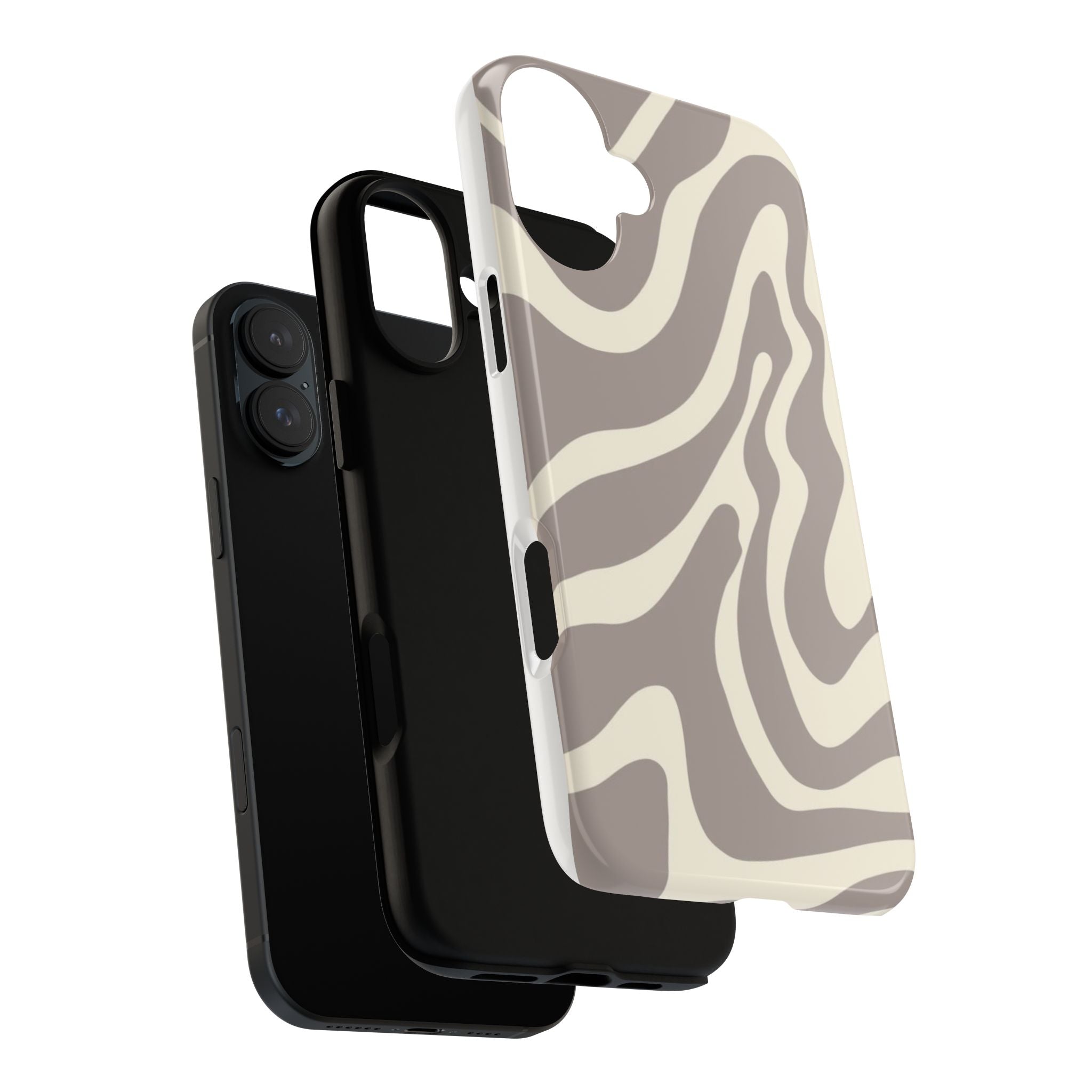 Neutral Zebra Print Tough iPhone Case
