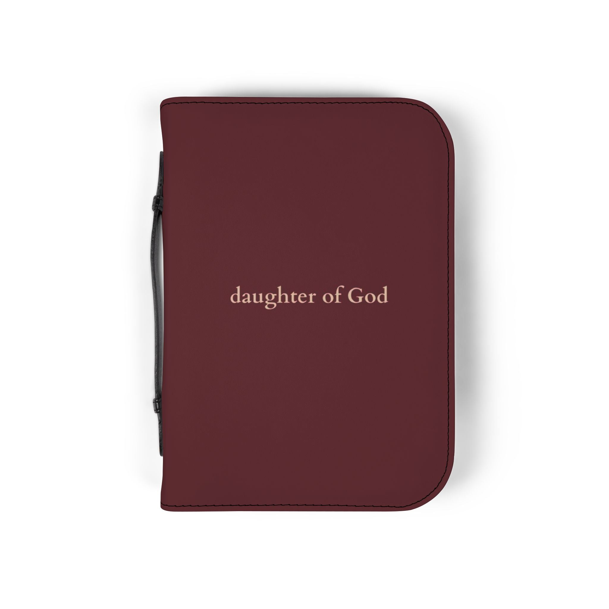 Daughter of God Zipper Bible Cover — Burgundy Case