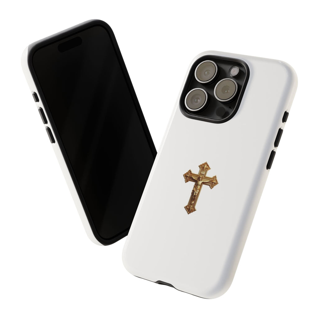 Gold Cross Tough Phone Case | Protective Cover