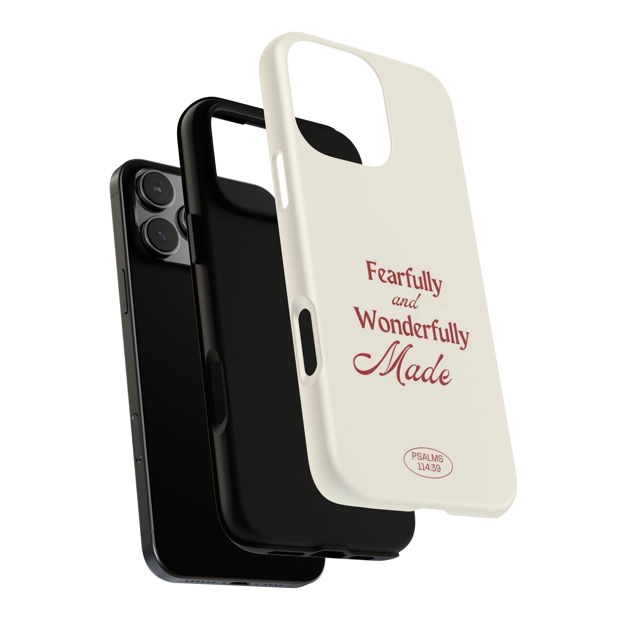Tough Phone Case — "Fearfully and Wonderfully Made" Christian Scripture Protective Case