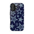 Navy Star Pattern Tough iPhone Case