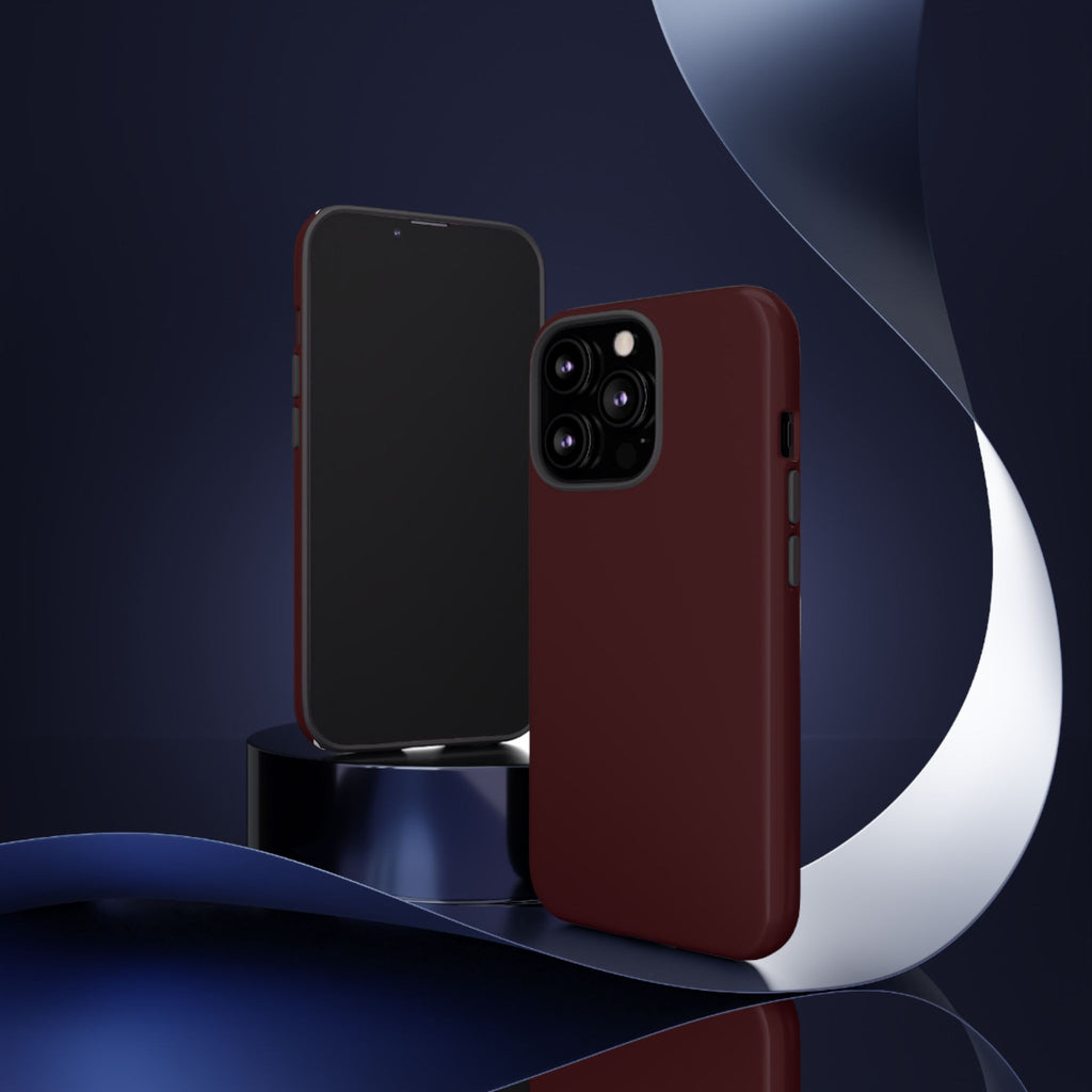 Maroon Tough iPhone Case — Slim Impact-Resistant Protective Cover