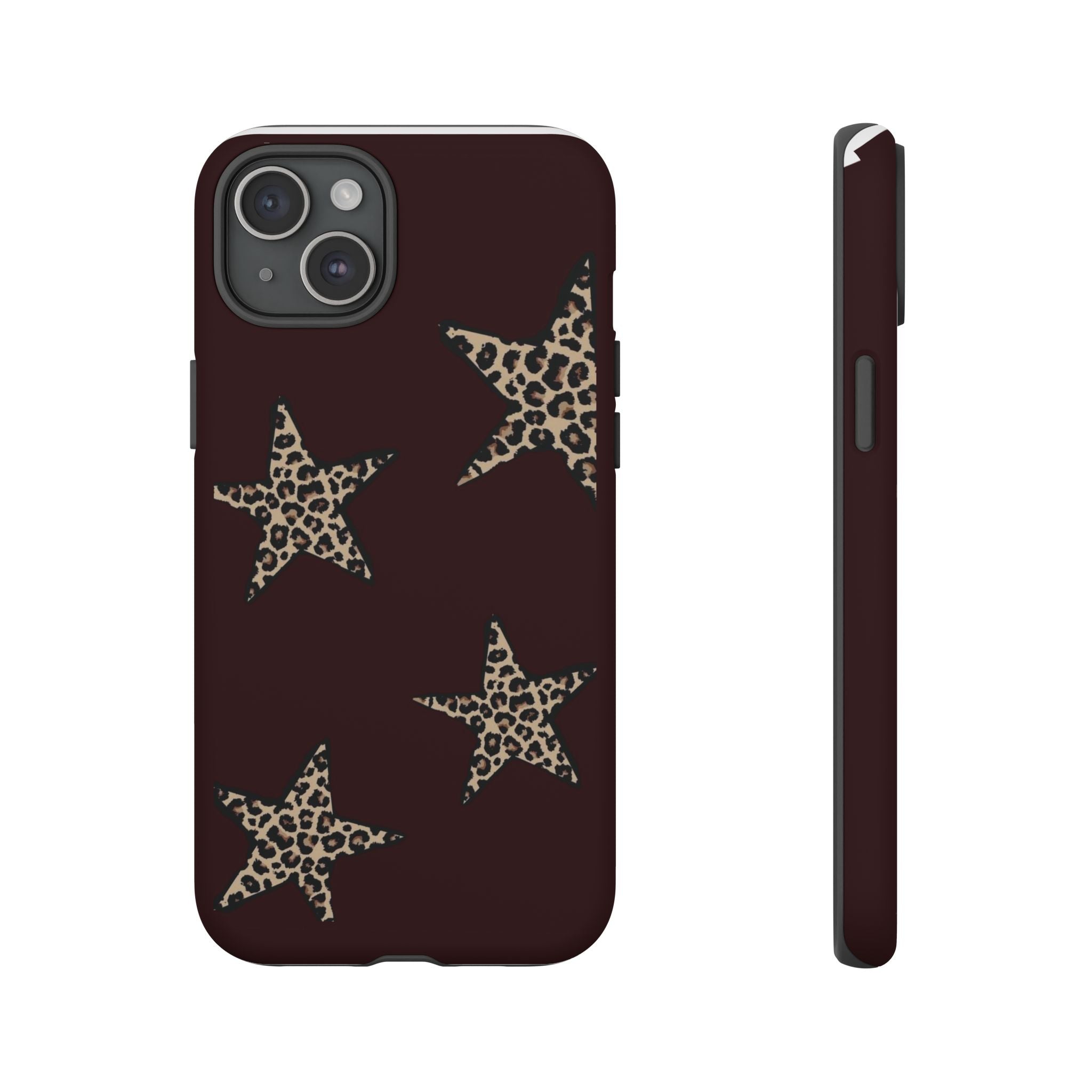 Leopard Star iPhone Case — Chic Brown Protective Tough Case