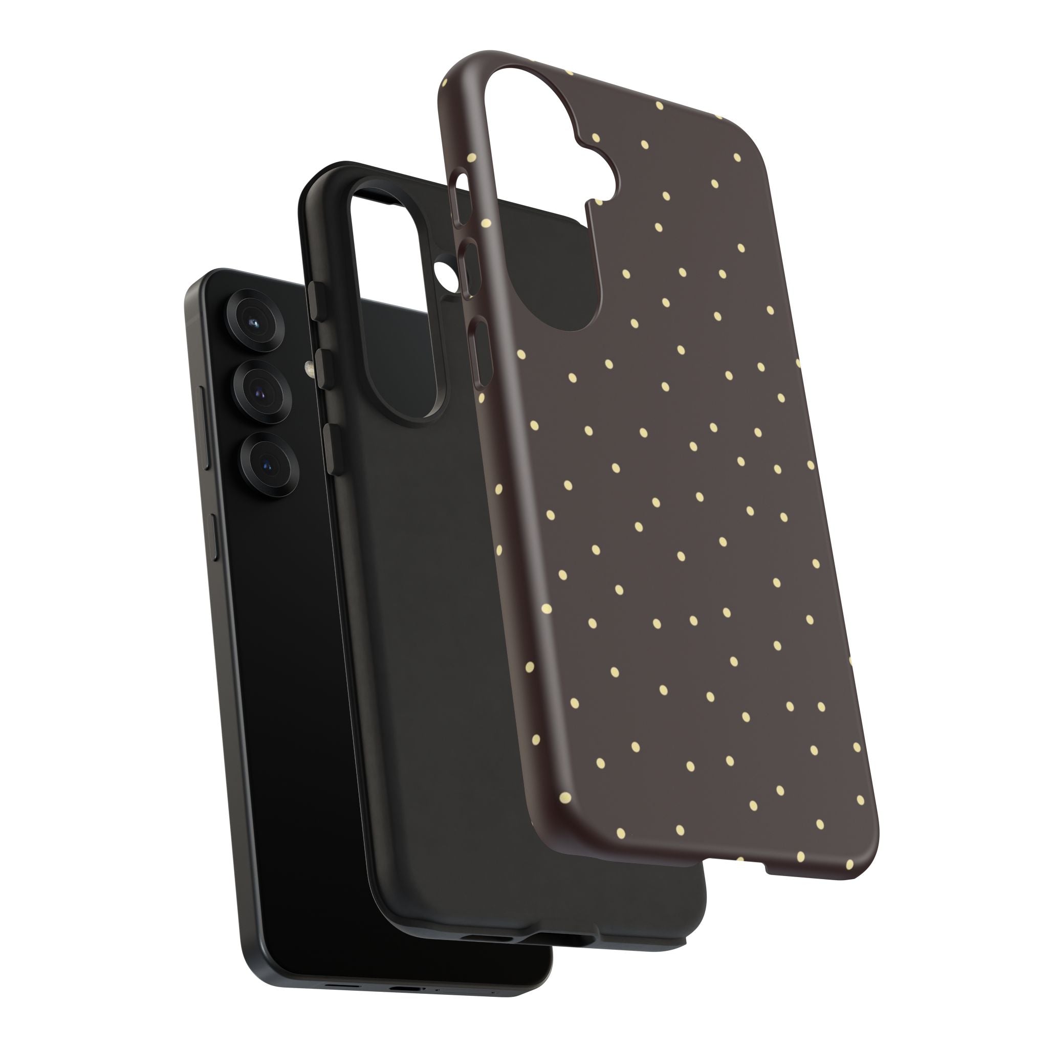 Brown Gold Polka Dot Tough Phone Case