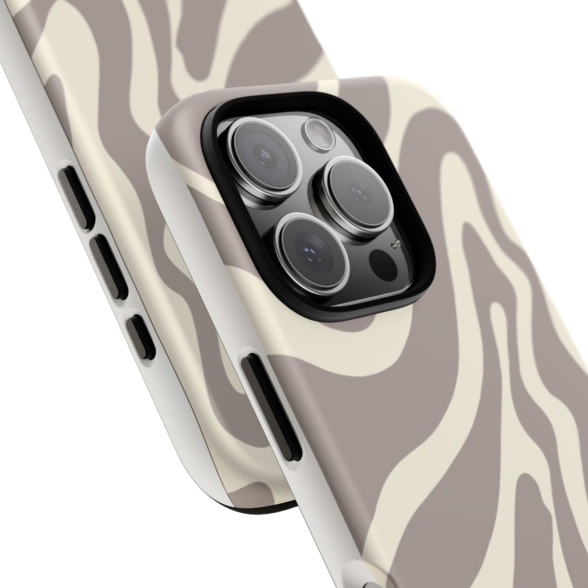 Neutral Zebra Print Tough iPhone Case