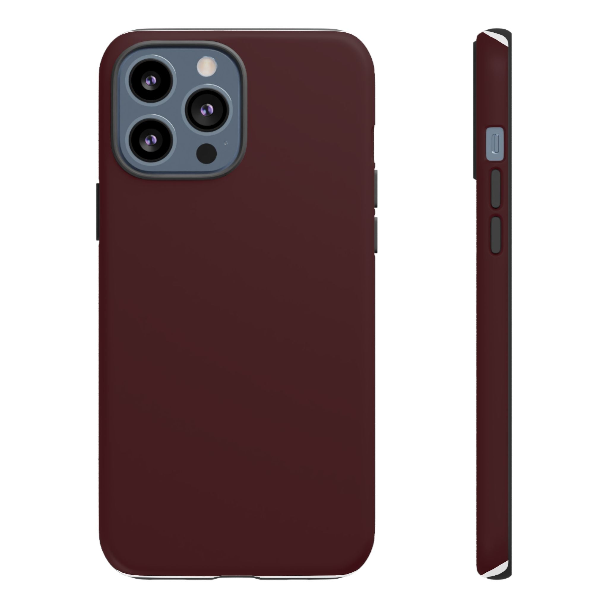 Maroon Tough iPhone Case — Slim Impact-Resistant Protective Cover
