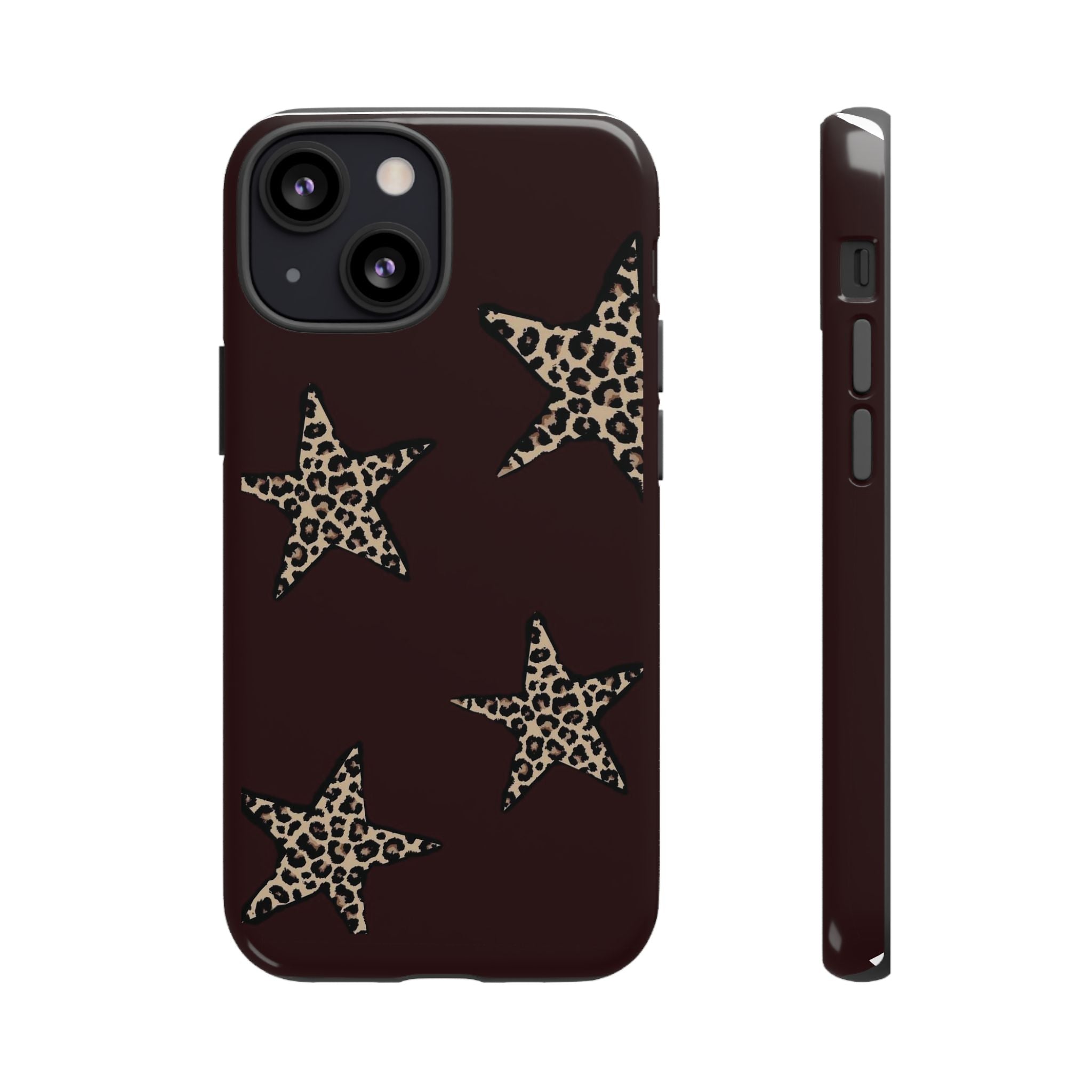 Leopard Star iPhone Case — Chic Brown Protective Tough Case
