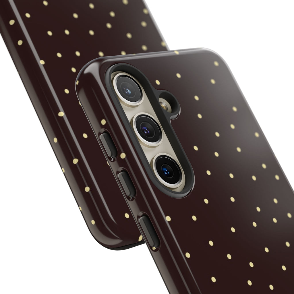 Brown Gold Polka Dot Tough Phone Case