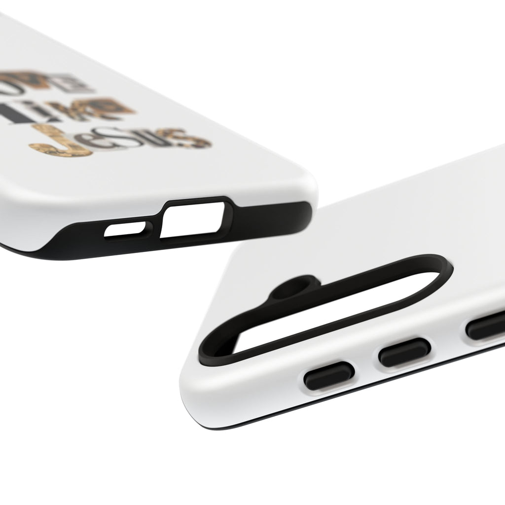 "Love Like Jesus" Leopard Print Christian Tough Phone Case