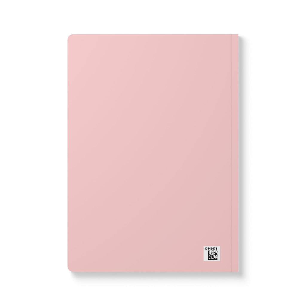 Blush Pink Softcover Journal — Lined & Printed Interior Notebook for Notes, Journaling, and Gifts
