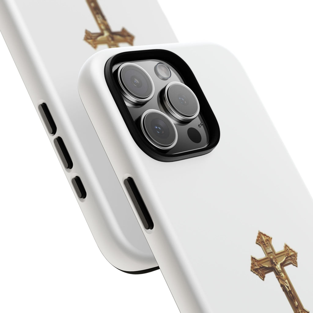 Gold Cross Tough Phone Case | Protective Cover