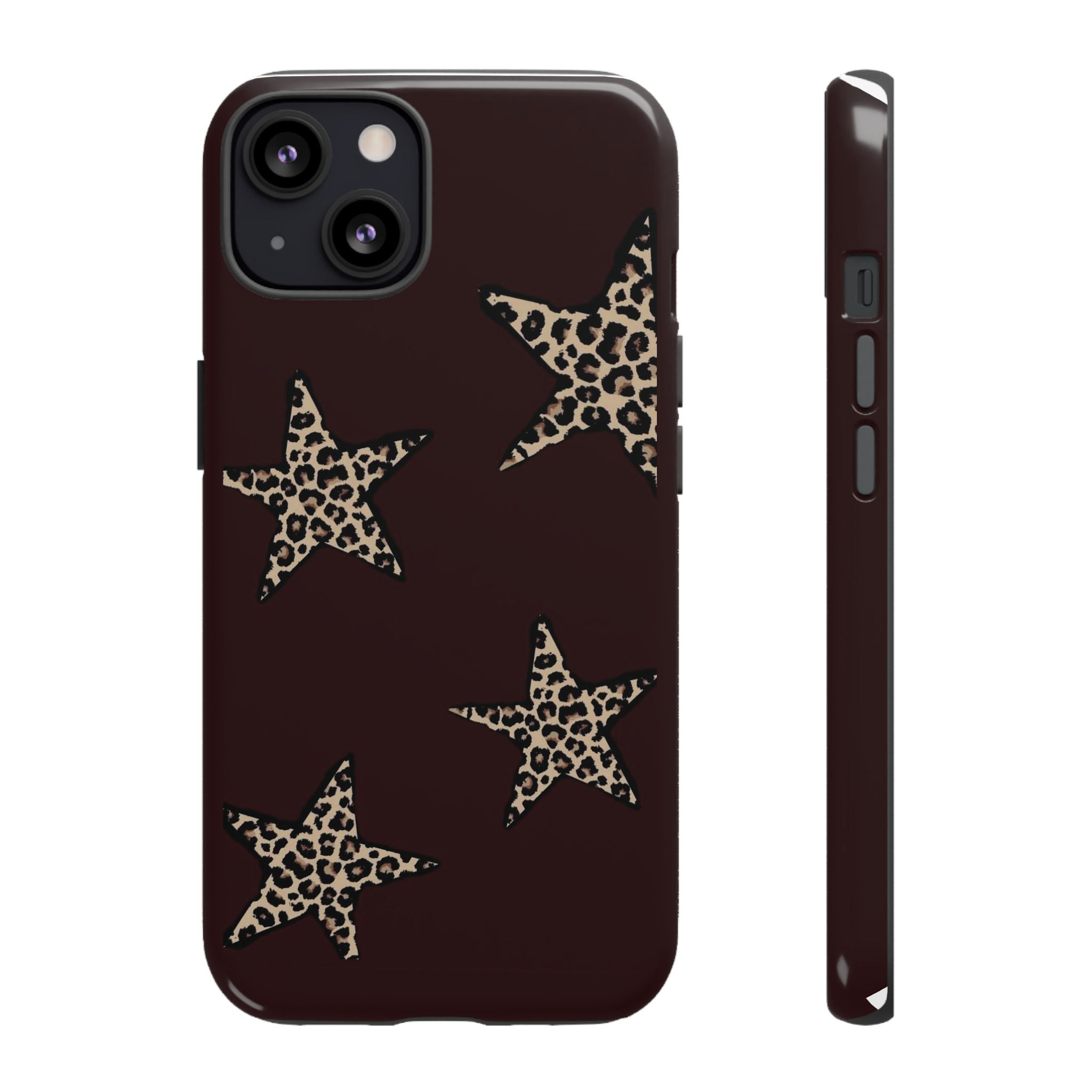 Leopard Star iPhone Case — Chic Brown Protective Tough Case