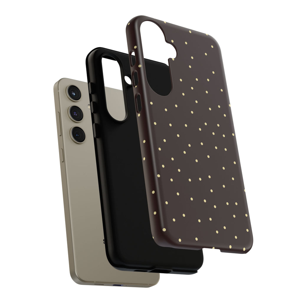 Brown Gold Polka Dot Tough Phone Case
