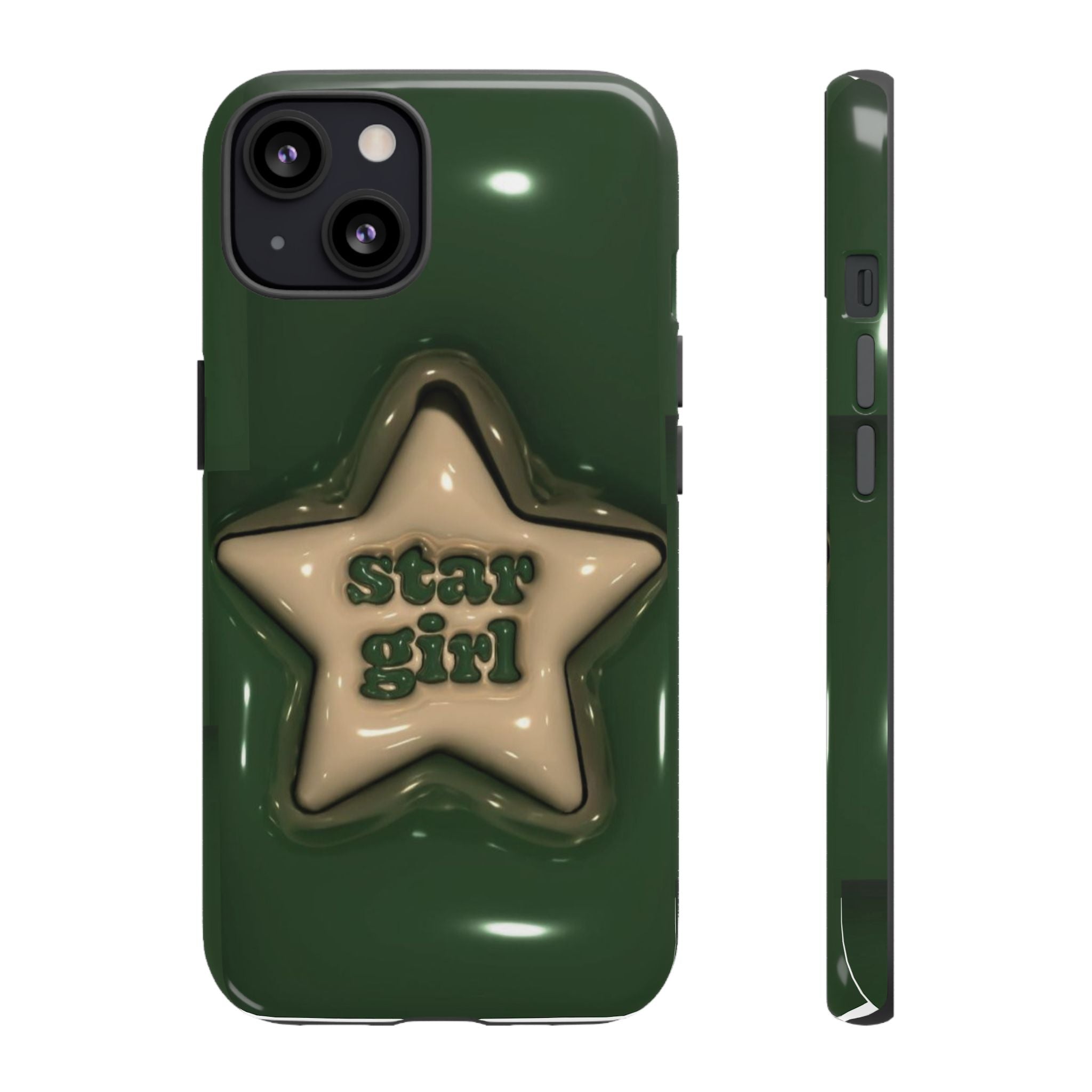 Star Girl iPhone Case — Green Star Protective Case