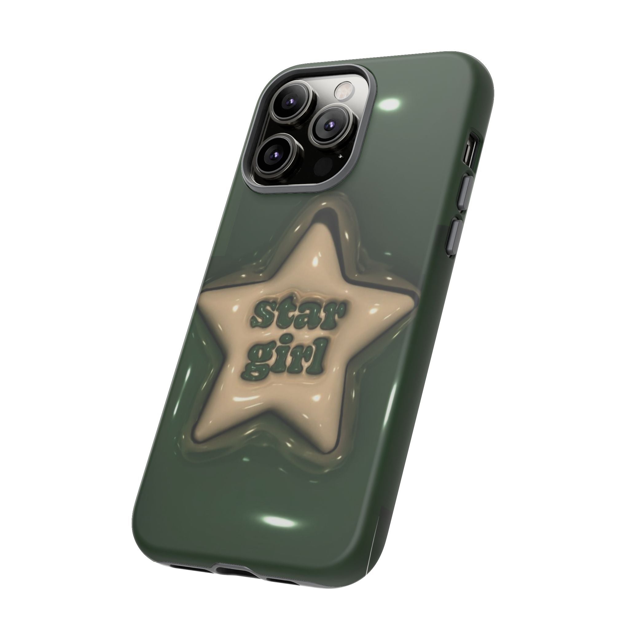 Star Girl iPhone Case — Green Star Protective Case