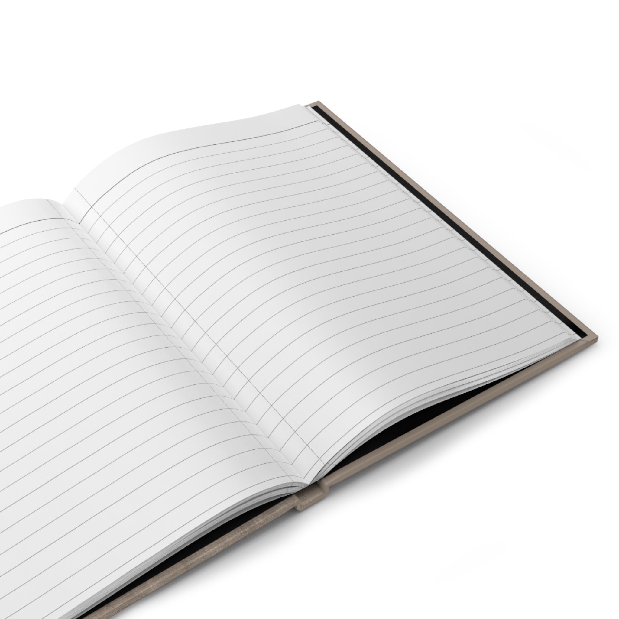 Vintage Taupe Hardcover Notebook — Matte Journal with "Notebook" Text