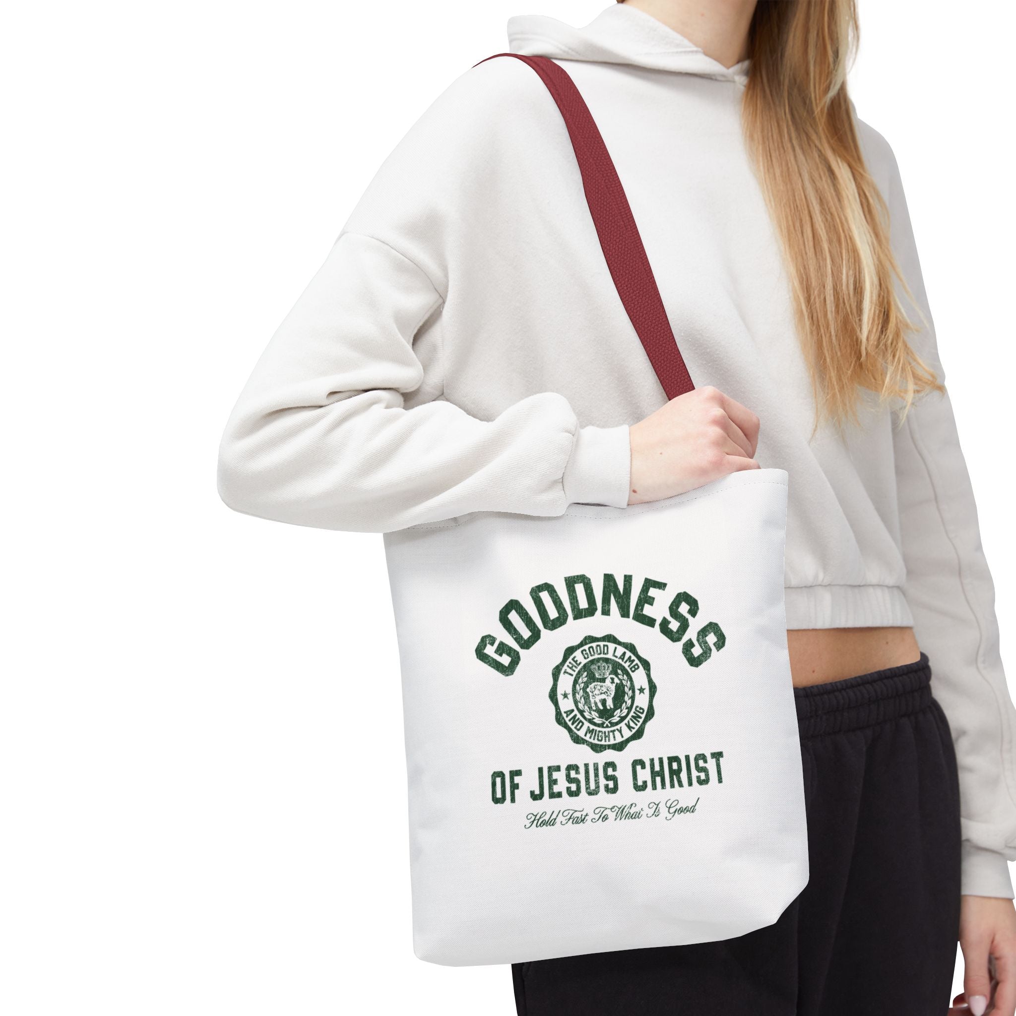 Goodness of Jesus Christ Tote Bag — Faith-Inspired Religious Canvas Tote