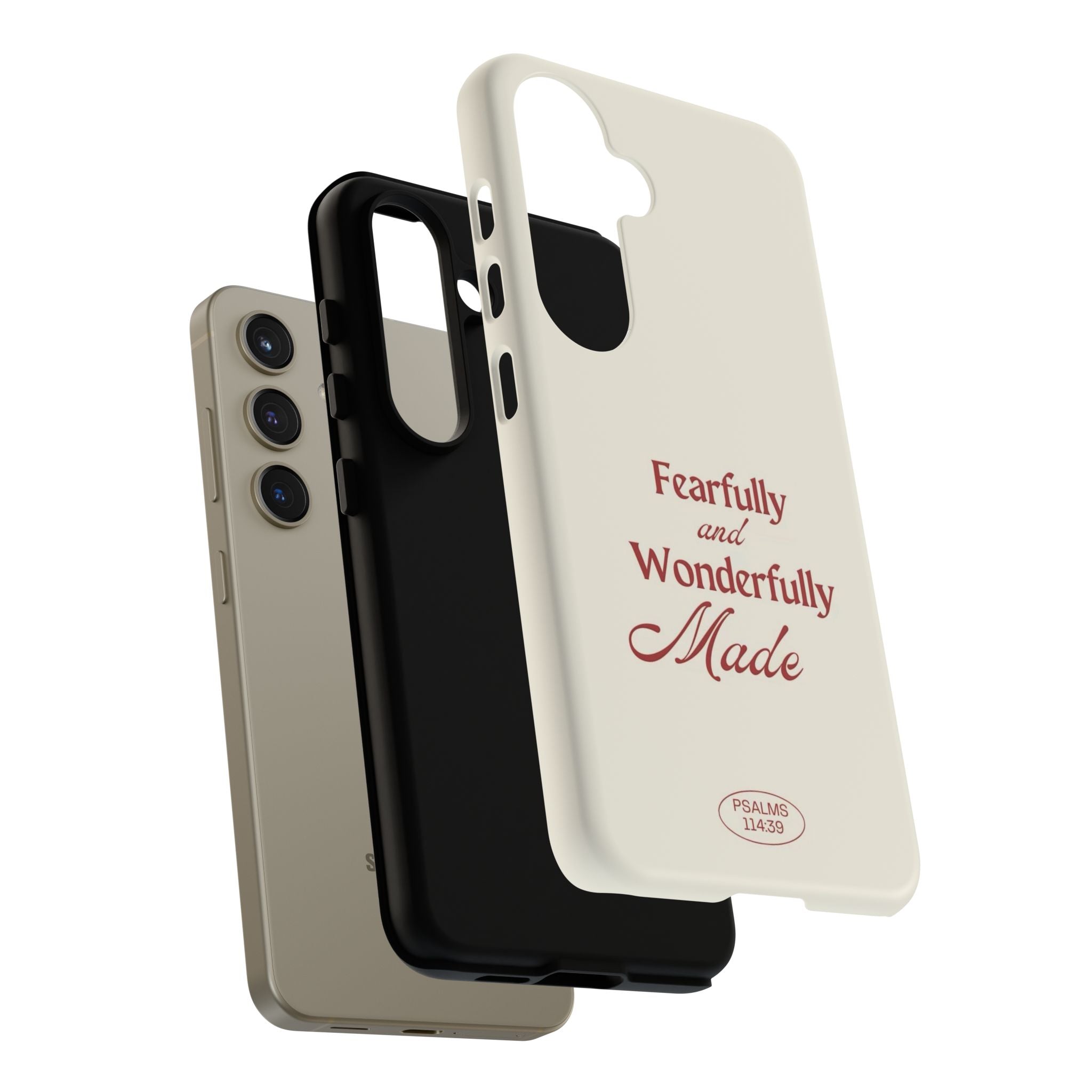 Tough Phone Case — "Fearfully and Wonderfully Made" Christian Scripture Protective Case