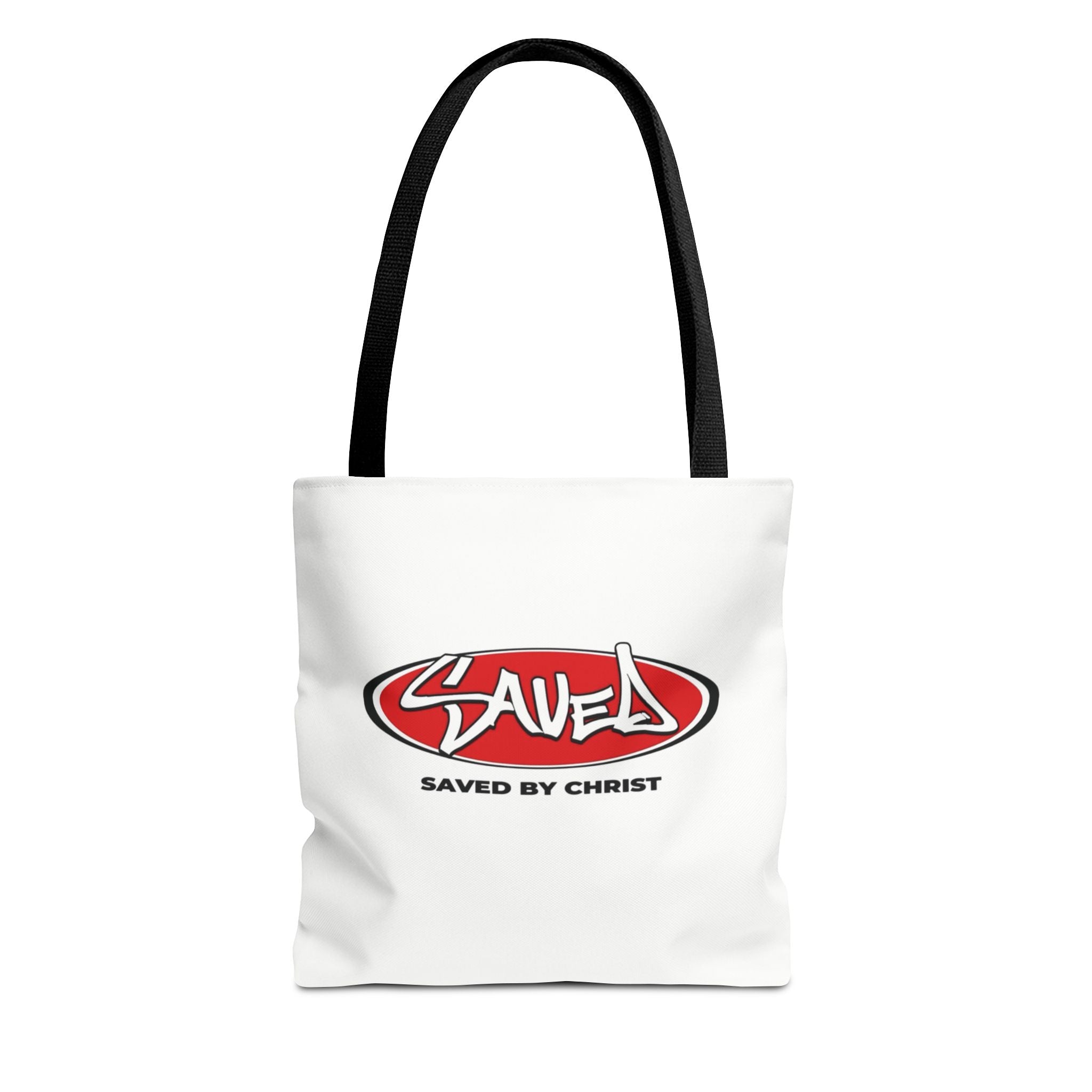 "Saved by Christ" Canvas Tote Bag