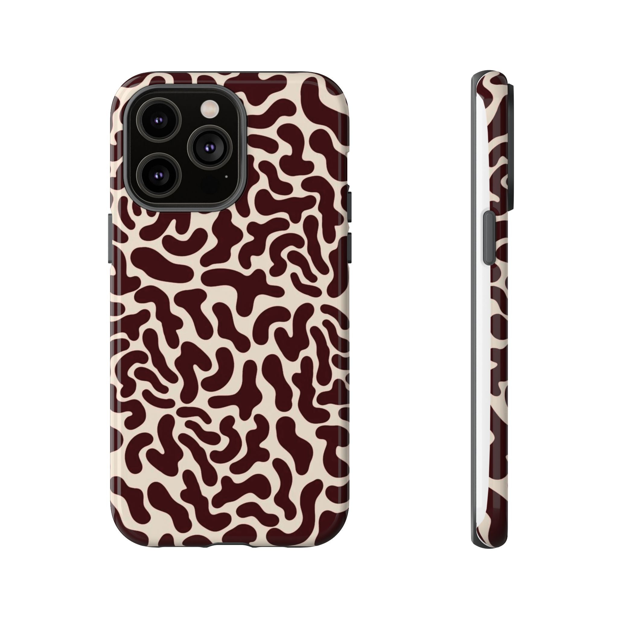 Animal Print iPhone Case - Brown Abstract Cow Pattern Tough Case