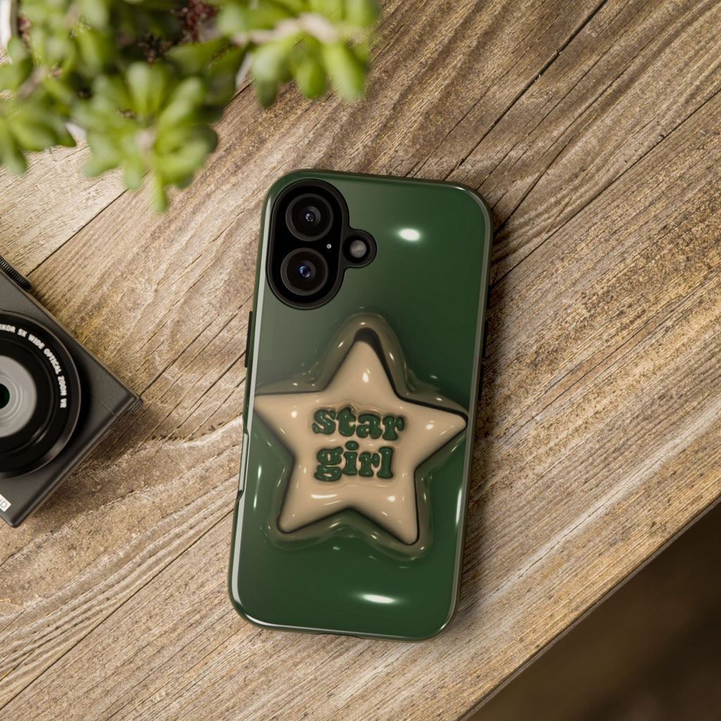 Star Girl iPhone Case — Green Star Protective Case