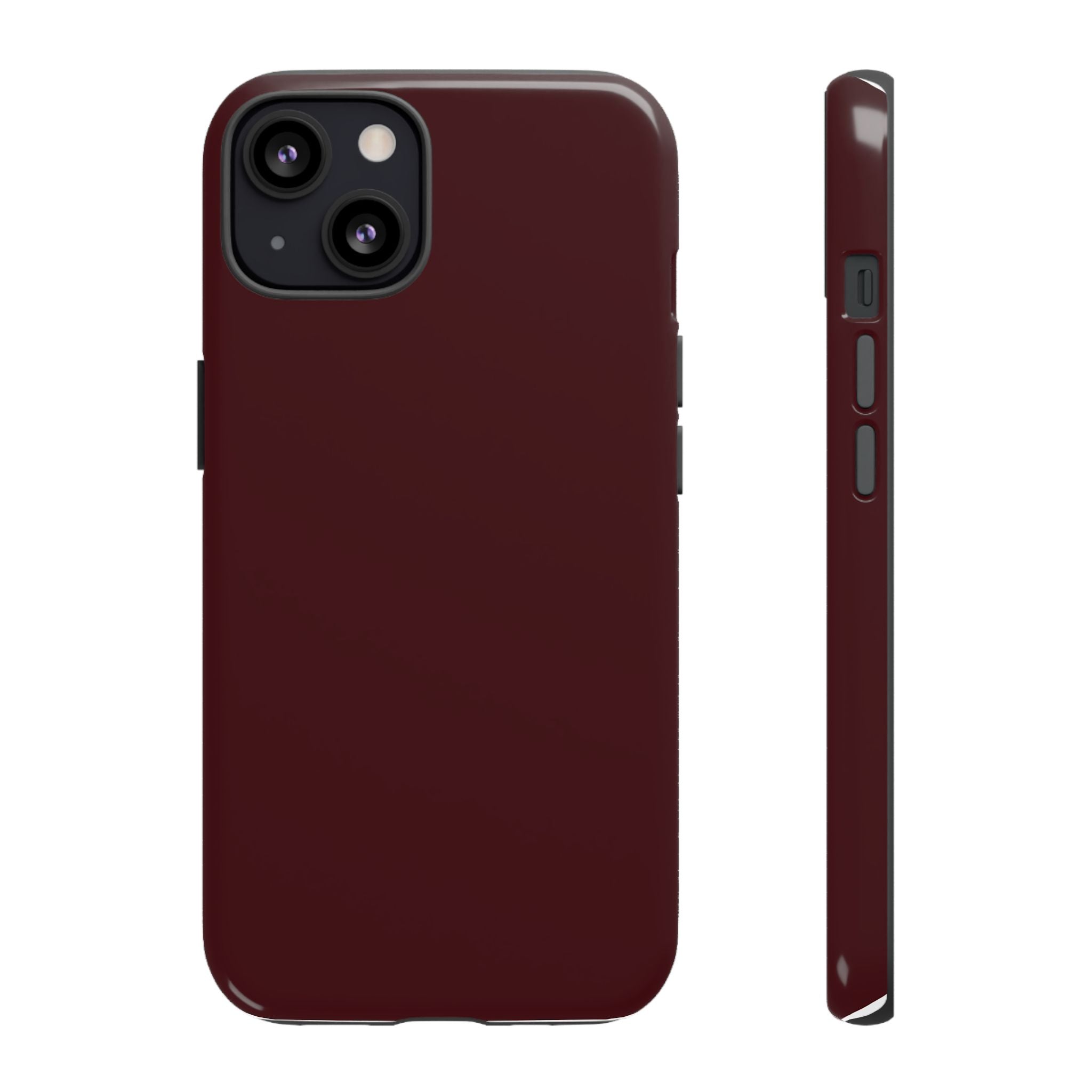 Maroon Tough iPhone Case — Slim Impact-Resistant Protective Cover