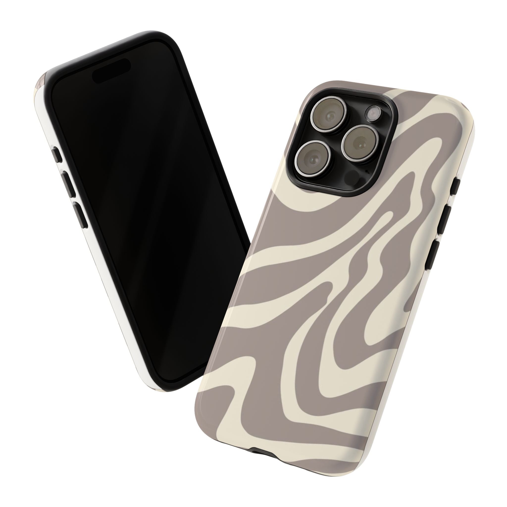 Neutral Zebra Print Tough iPhone Case