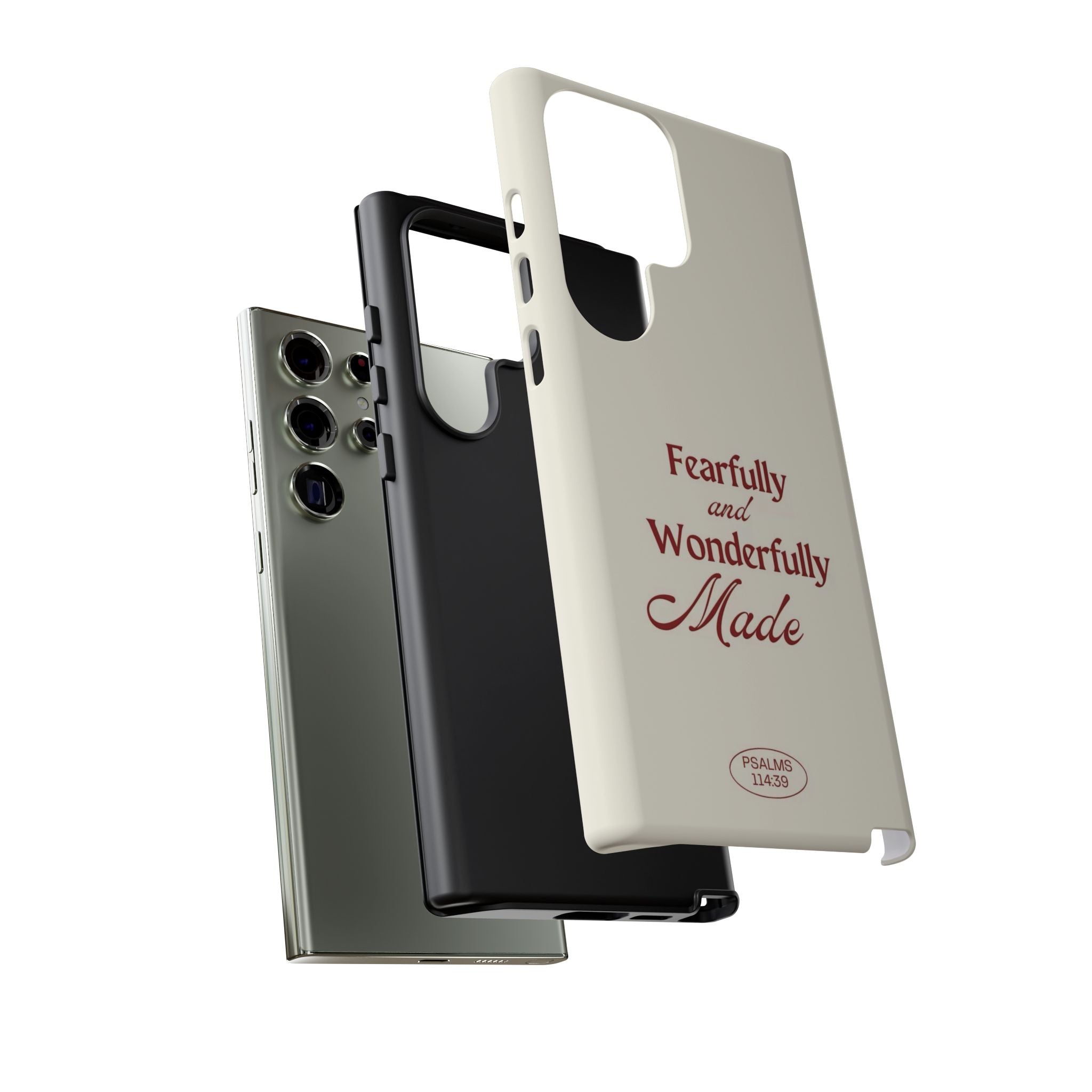 Tough Phone Case — "Fearfully and Wonderfully Made" Christian Scripture Protective Case