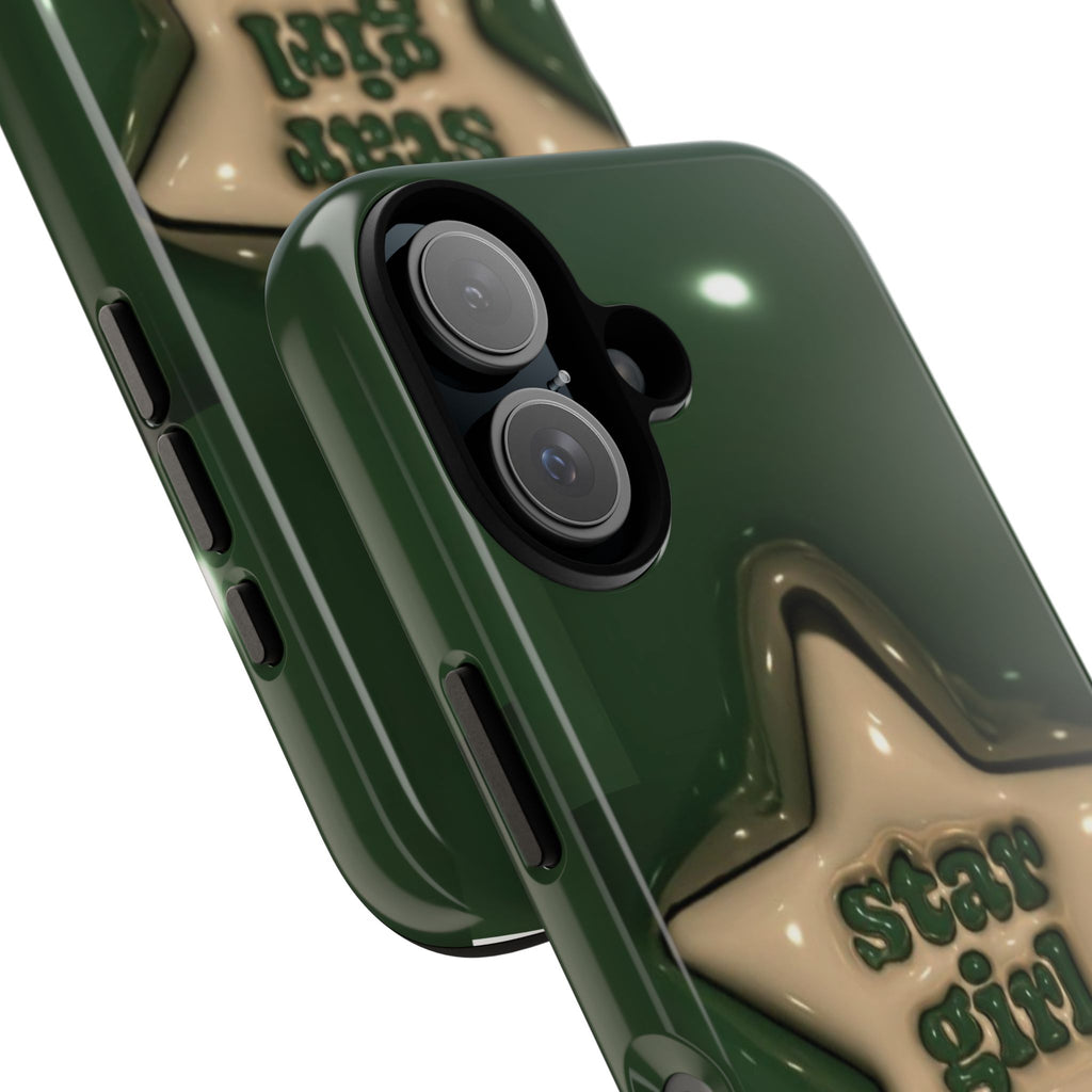 Star Girl iPhone Case — Green Star Protective Case