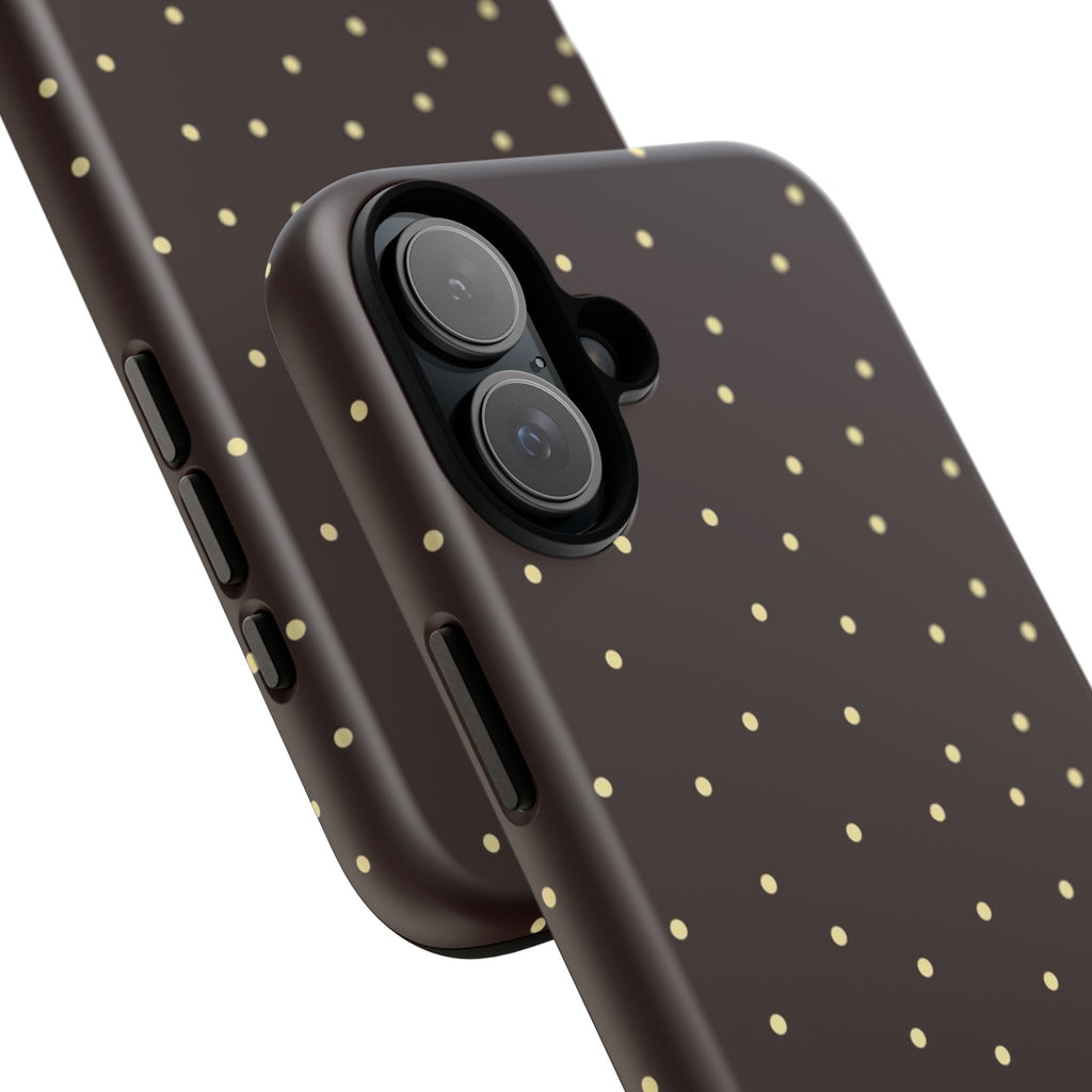 Brown Gold Polka Dot Tough Phone Case