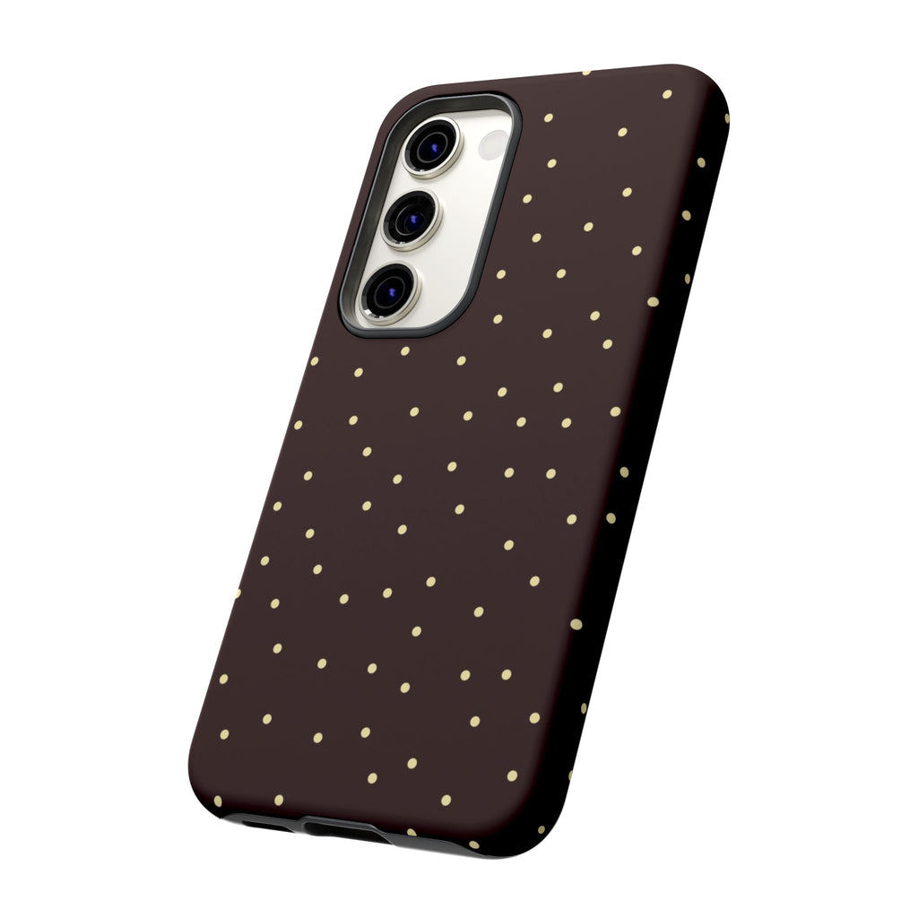 Brown Gold Polka Dot Tough Phone Case