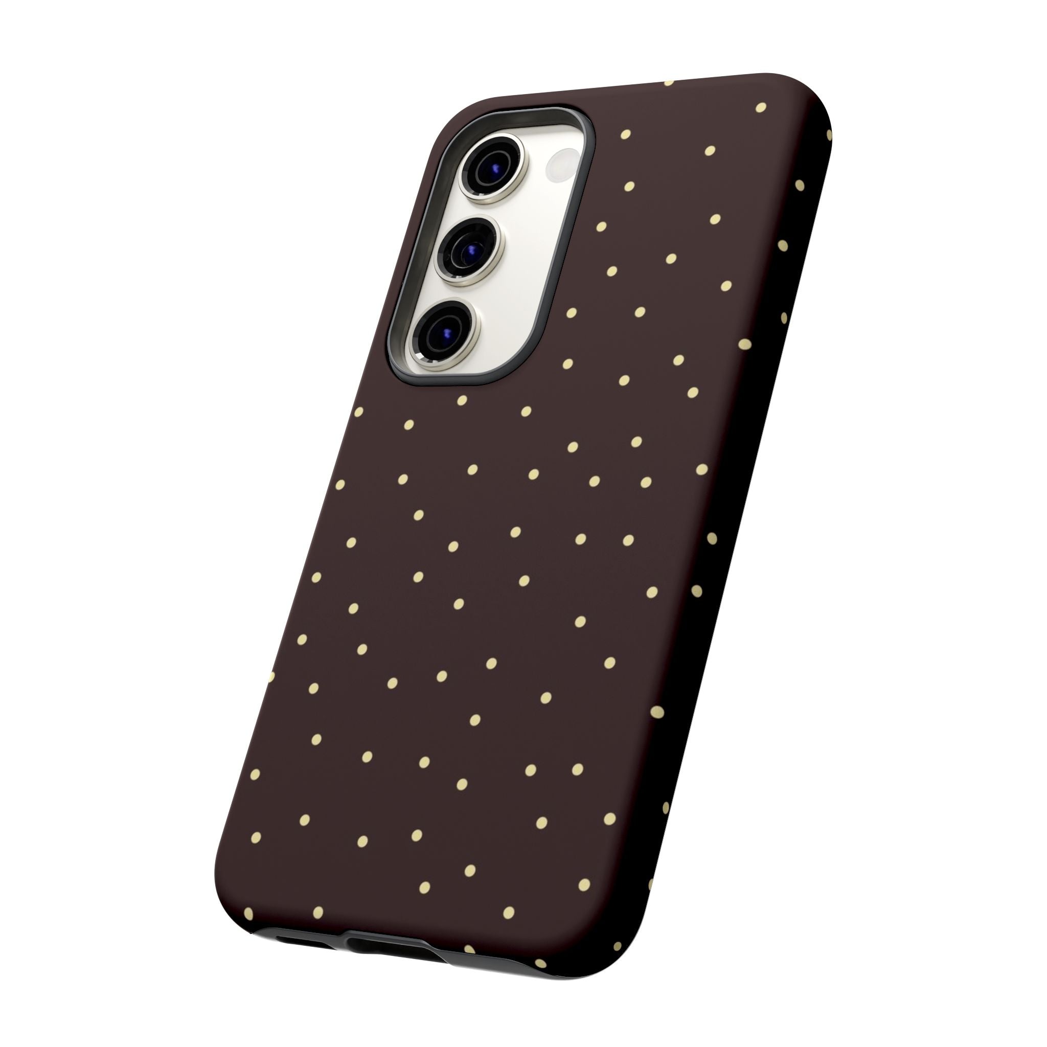 Brown Gold Polka Dot Tough Phone Case