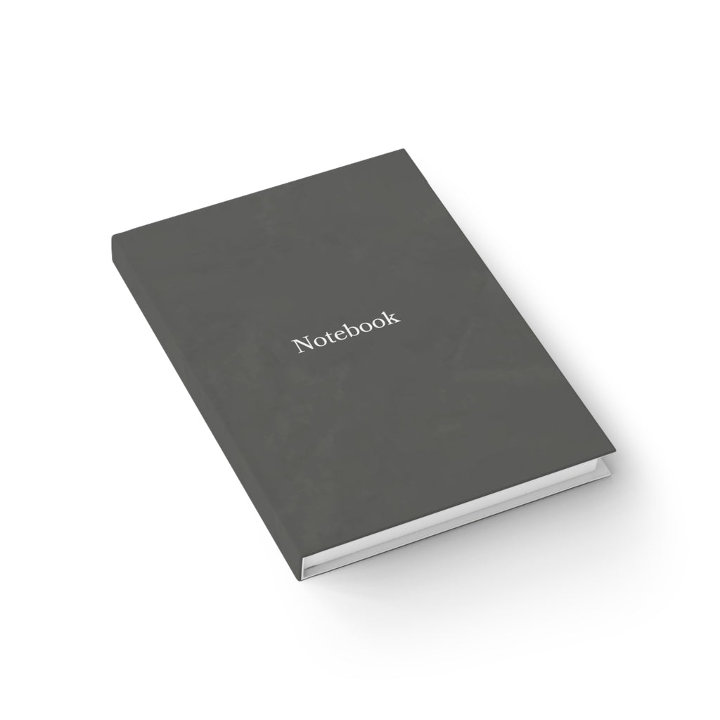 Ruled Notebook Journal — Minimal Gray "Notebook" Hardcover