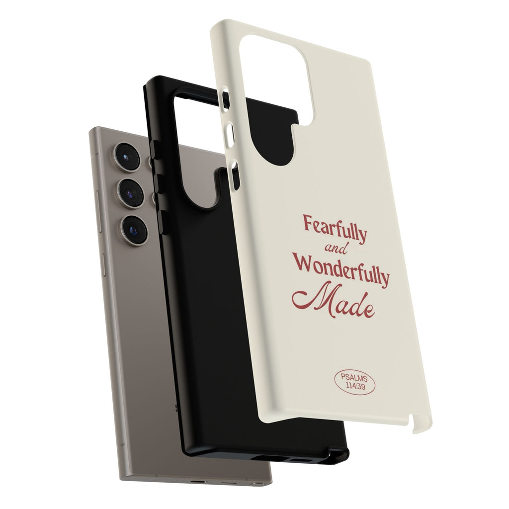 Tough Phone Case — "Fearfully and Wonderfully Made" Christian Scripture Protective Case
