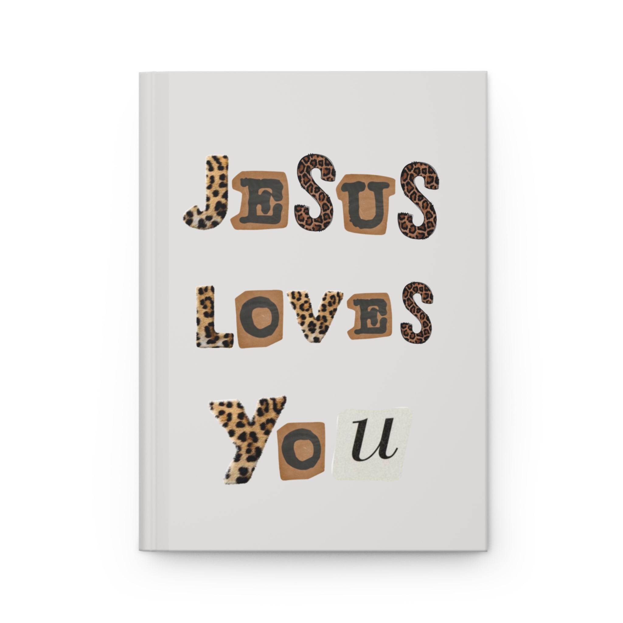 Jesus Loves You Leopard Print Hardcover Journal