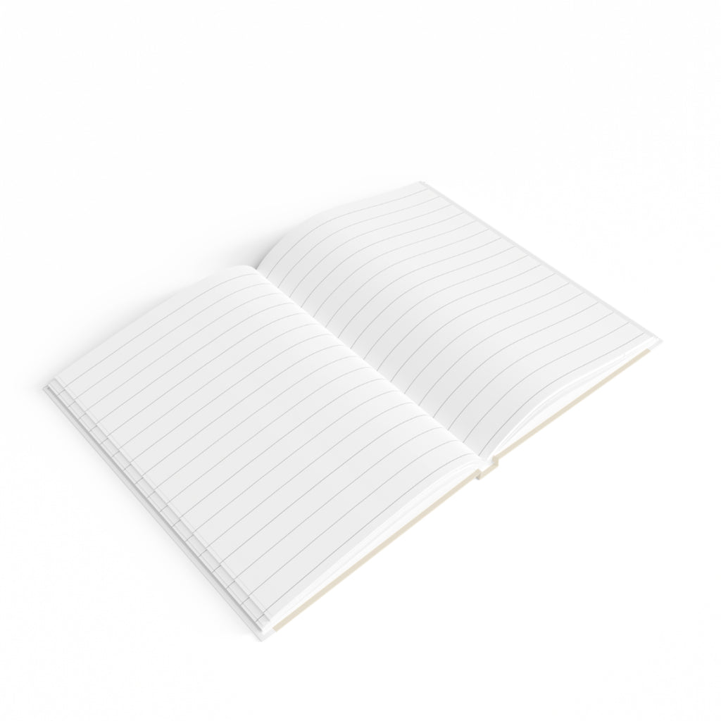 Yin Yang Harmony Hardcover Journal — Minimalist Green Lined Notebook