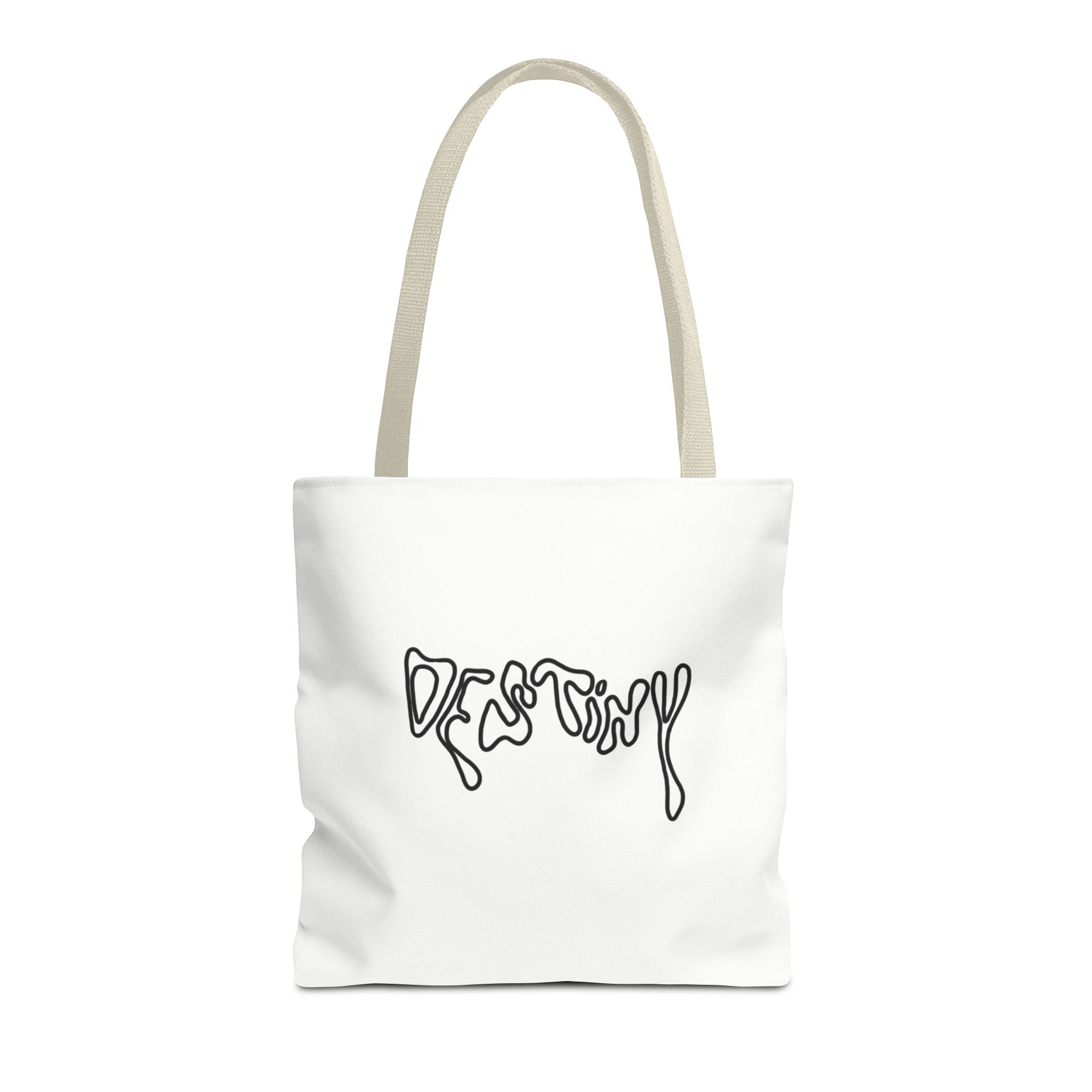 Destiny Script Tote Bag – Minimalist Graphic Canvas Tote